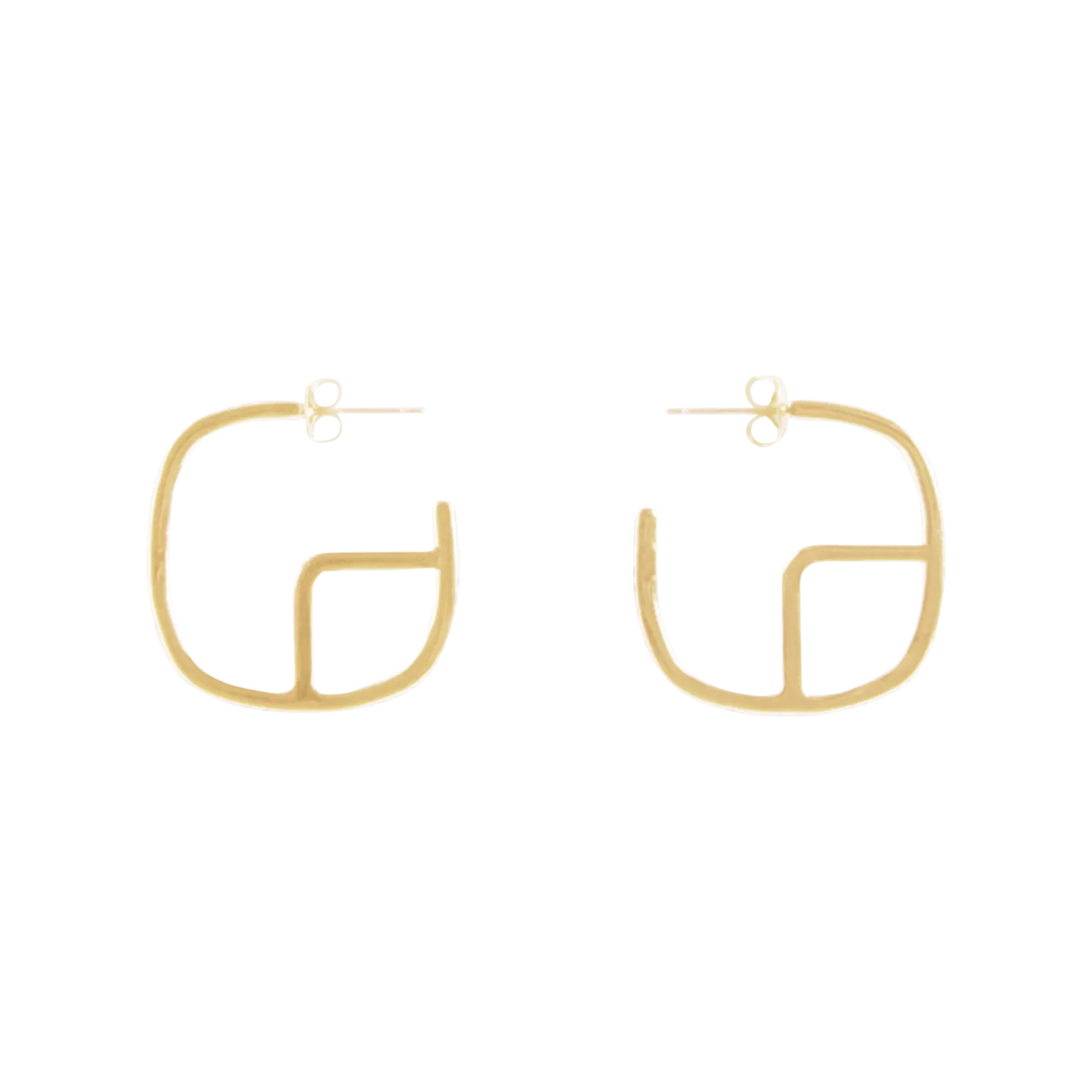 Kreolen aus vergoldetem Messing Golden