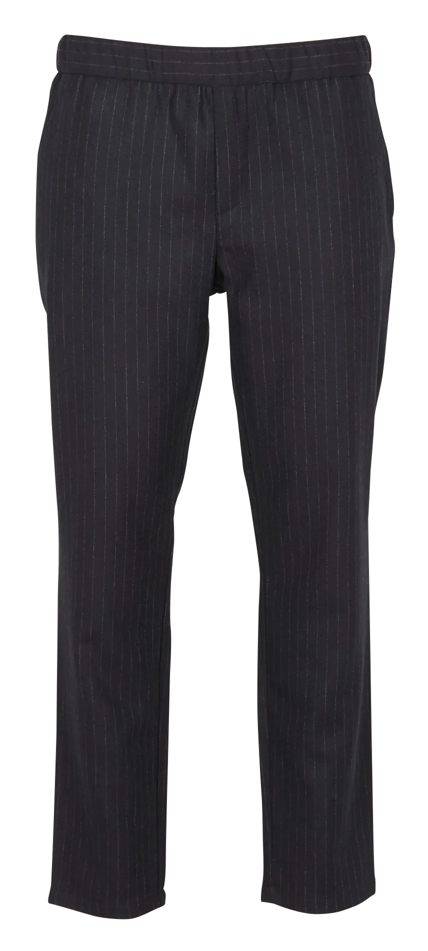 gestreifte Slim-Fit-Hose Blau