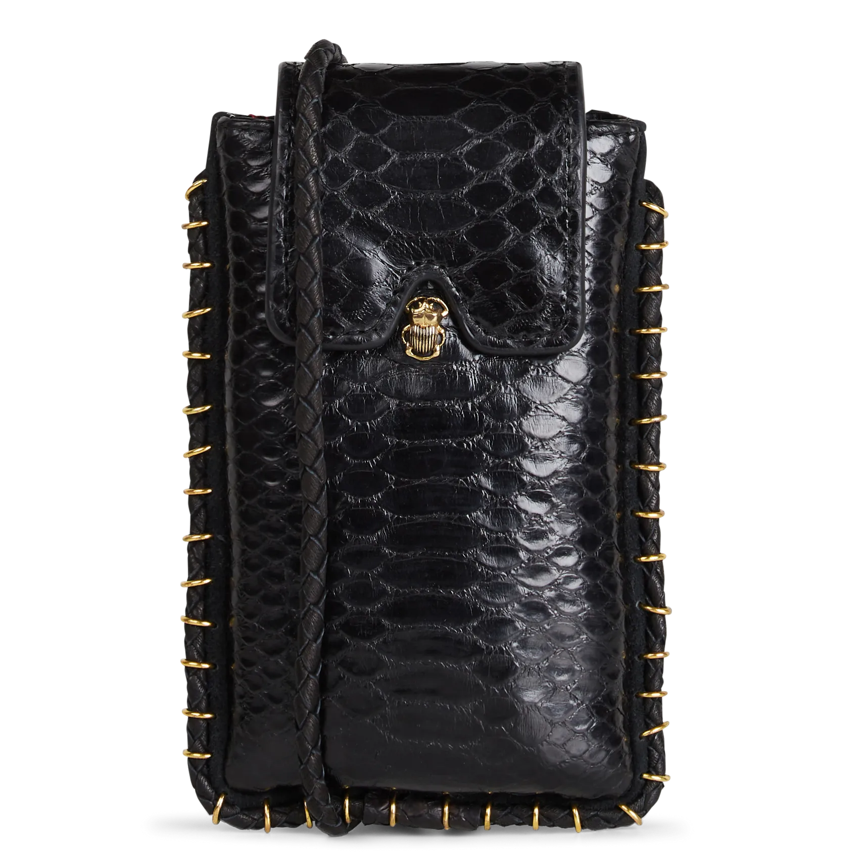 Brillenetui aus Leder Schwarz EMILE