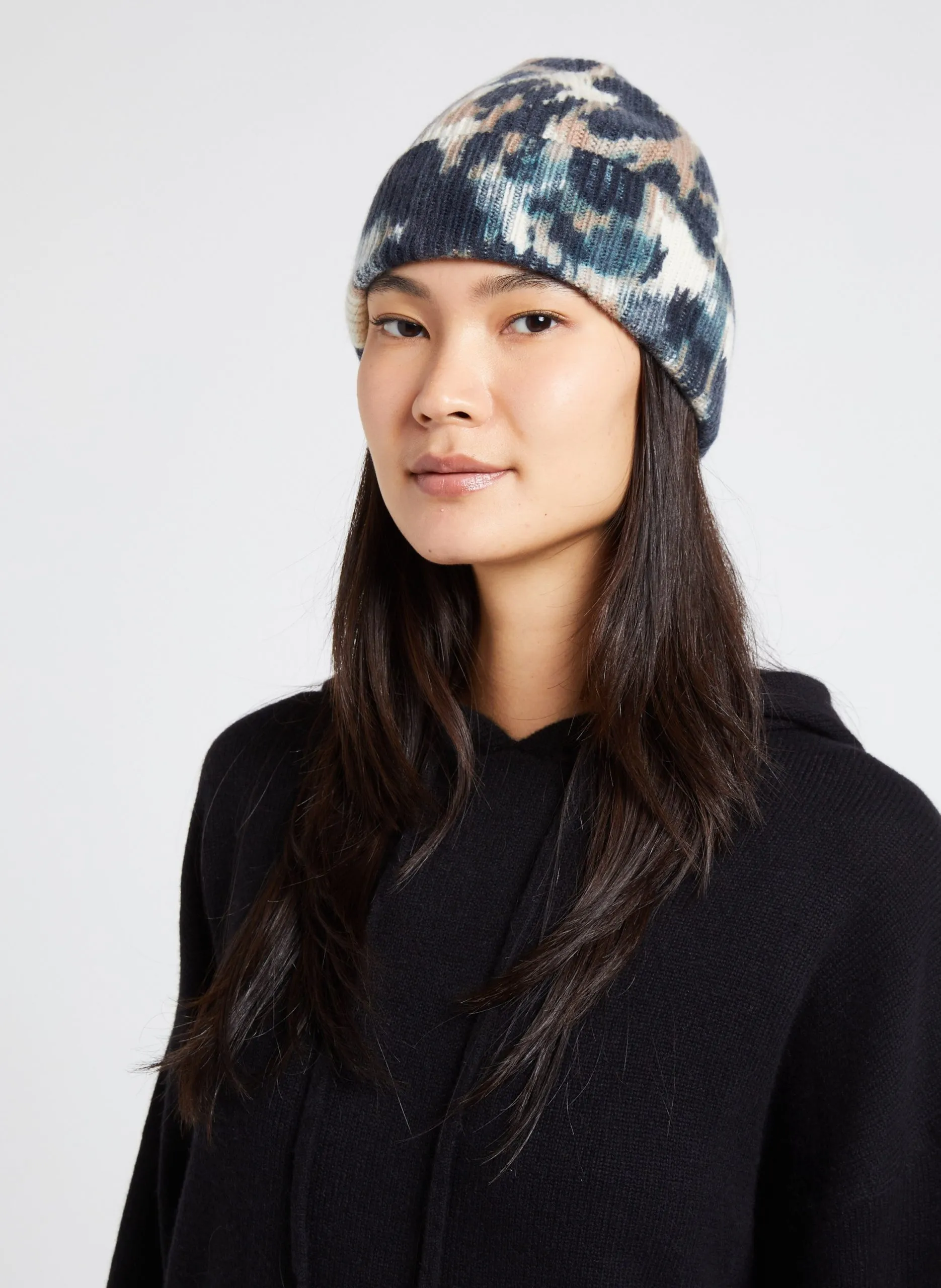 Mütze aus Kaschmir Mehrfarbig