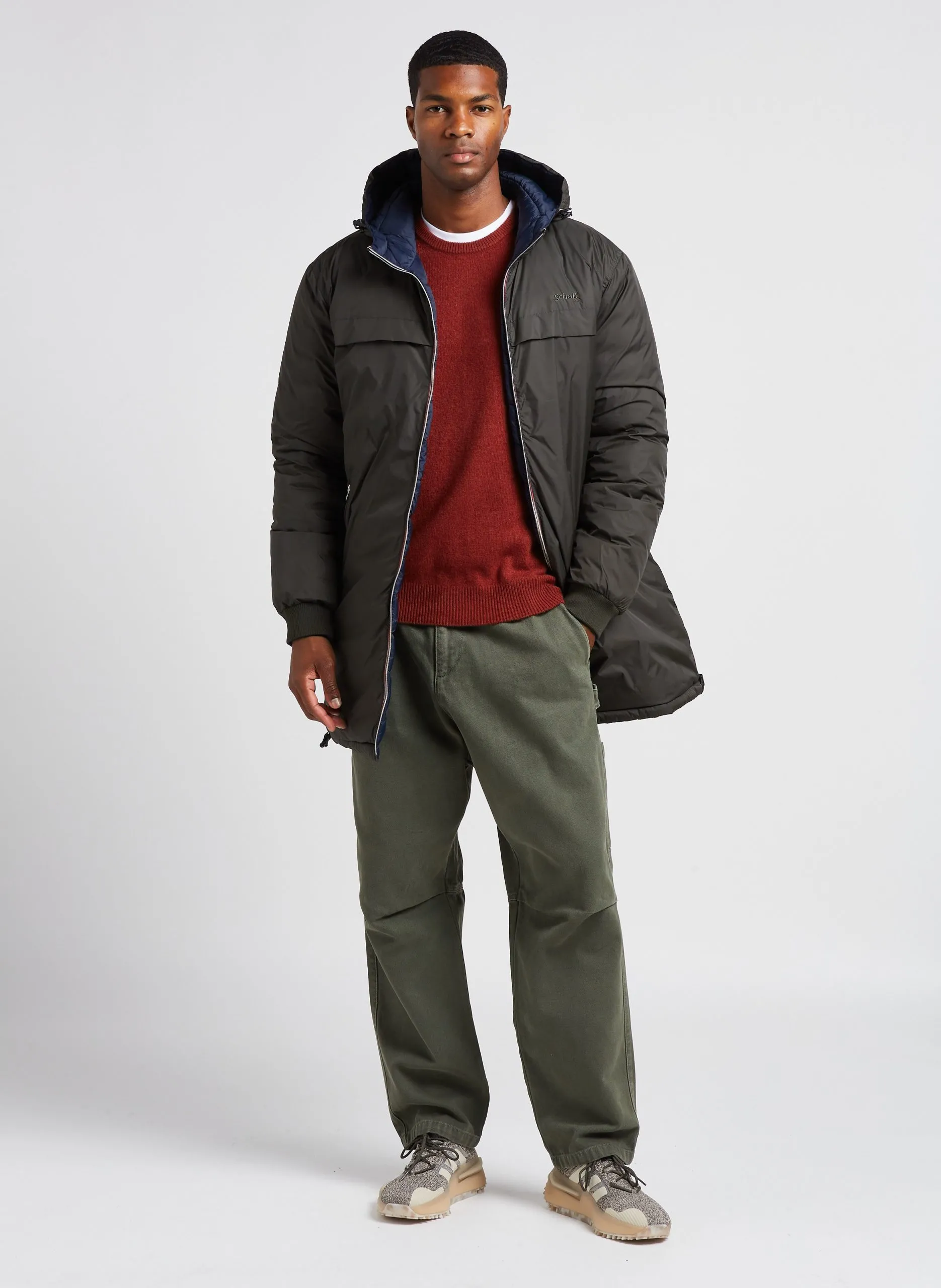 Wende-Steppjacke mit Kapuze Mehrfarbig