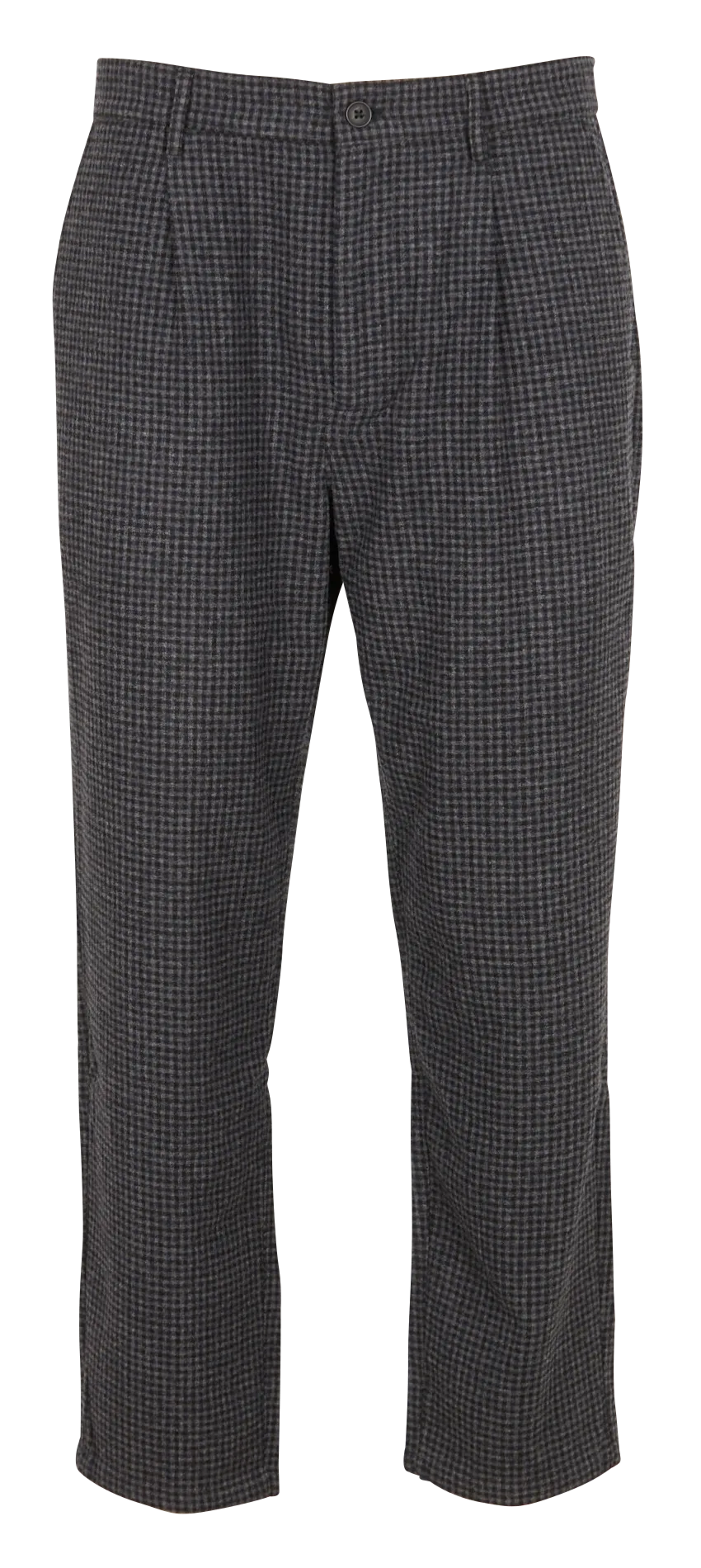 7/8-Chinohose aus Wollmix mit Print Silber Bertilo