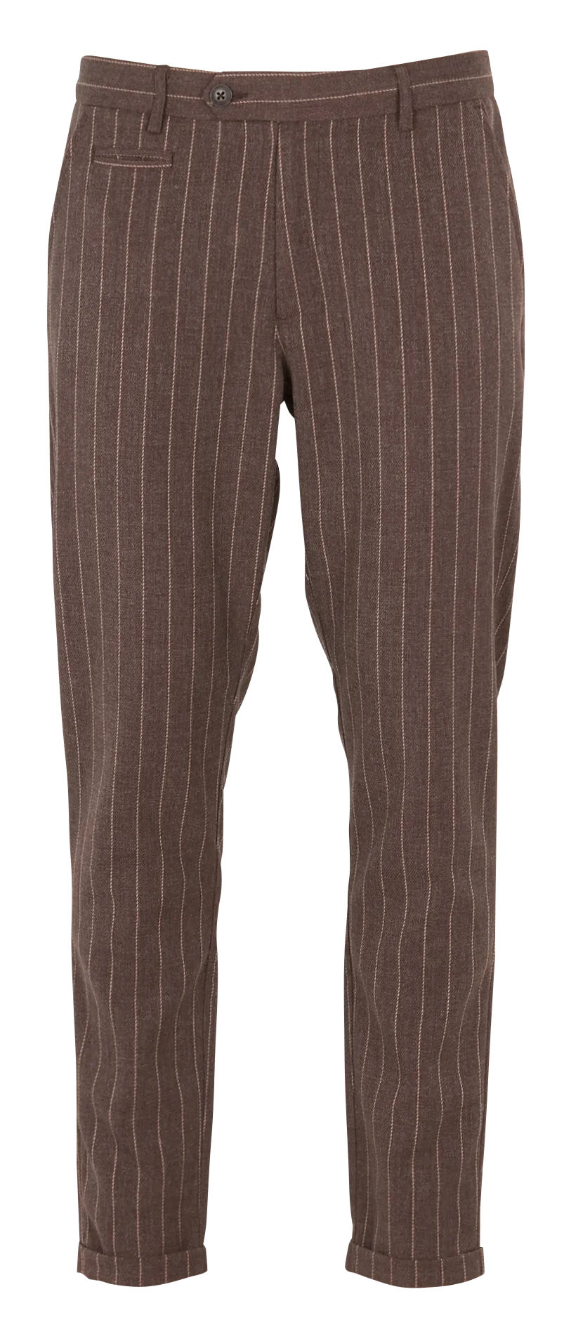 Gerade geschnittene Streifenhose Braun COMO