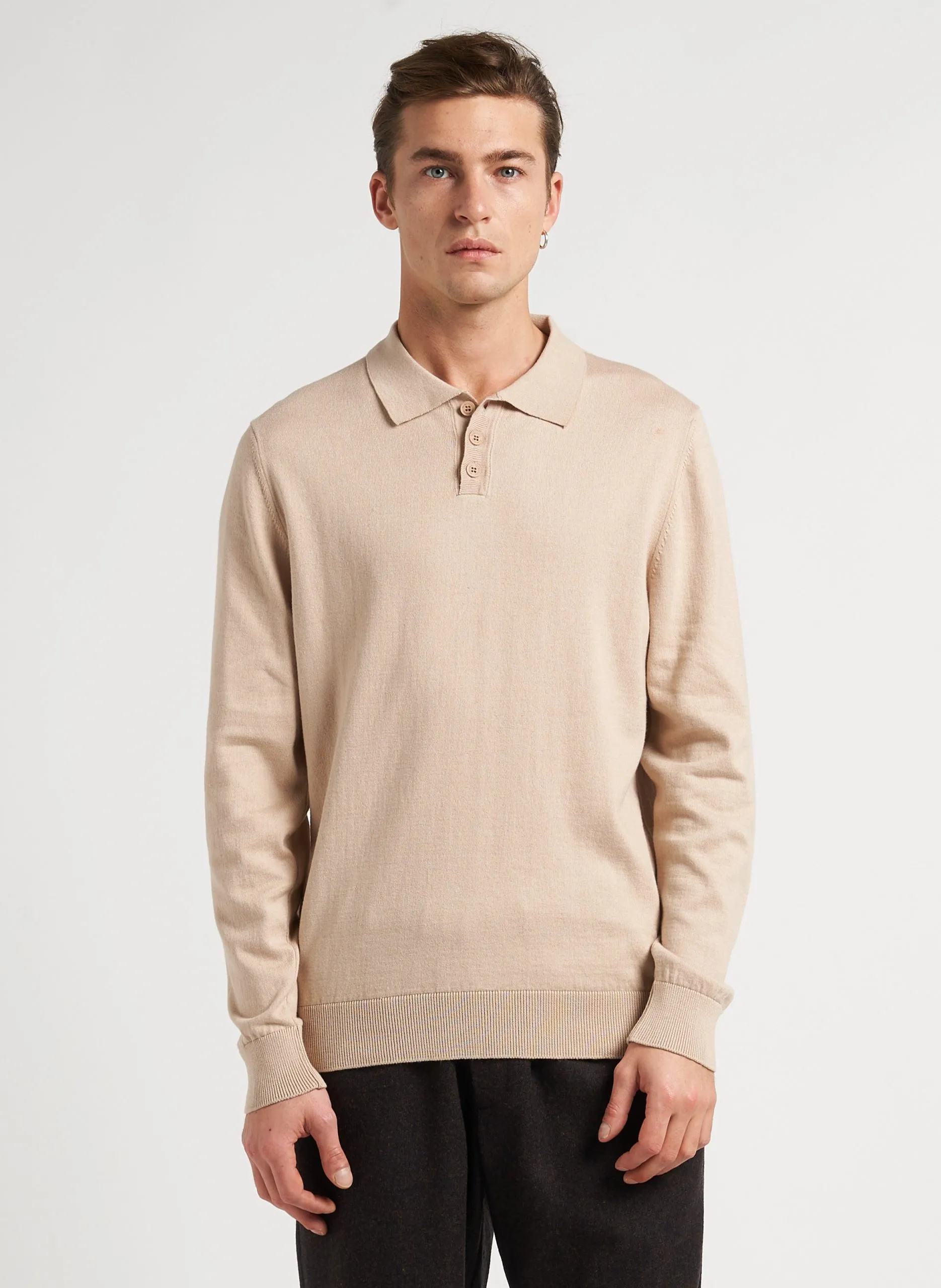 Poloshirt aus Baumwolle Beige POL