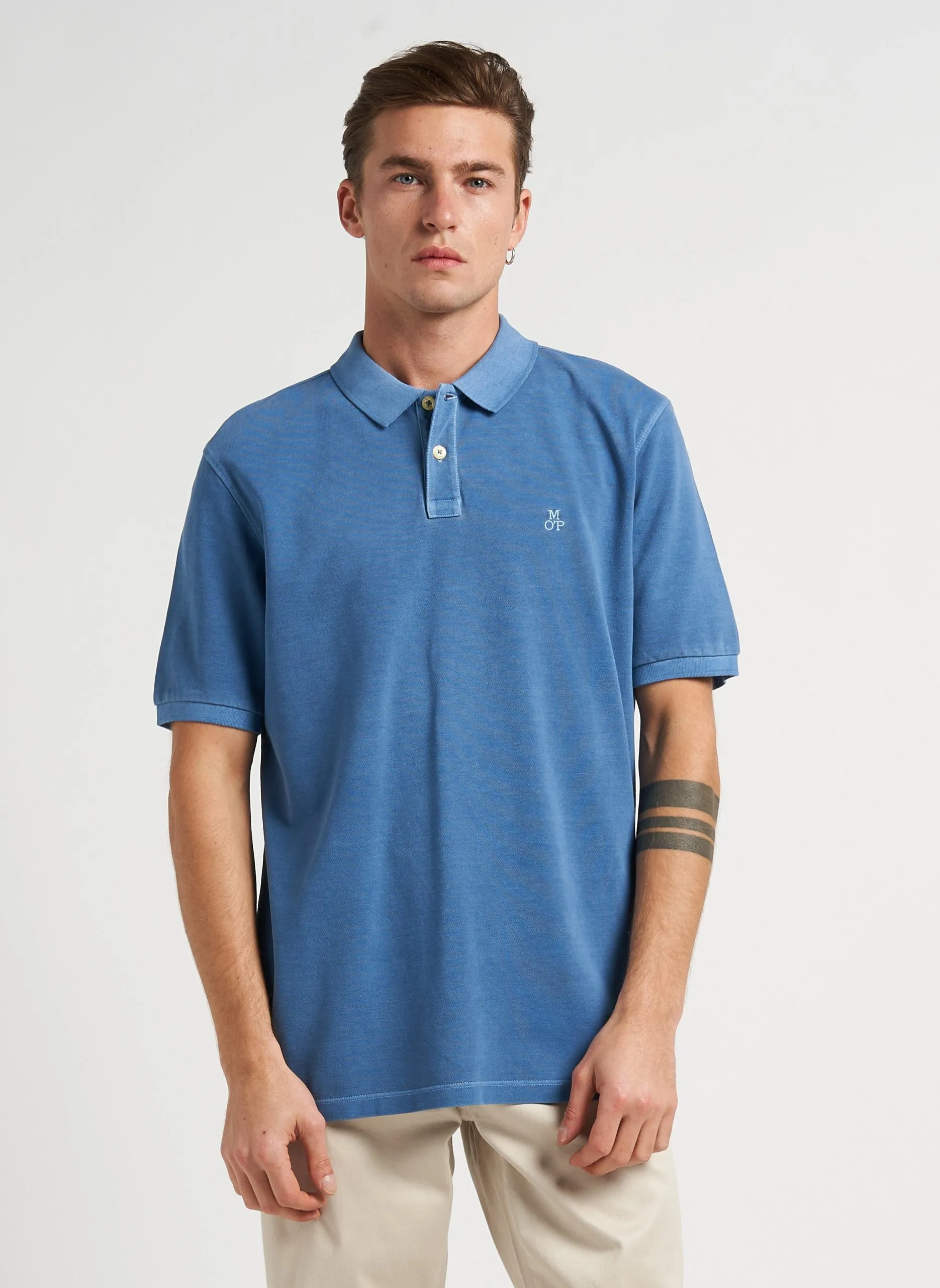 Poloshirt aus Bio-Baumwolle, Regular Fit Blau