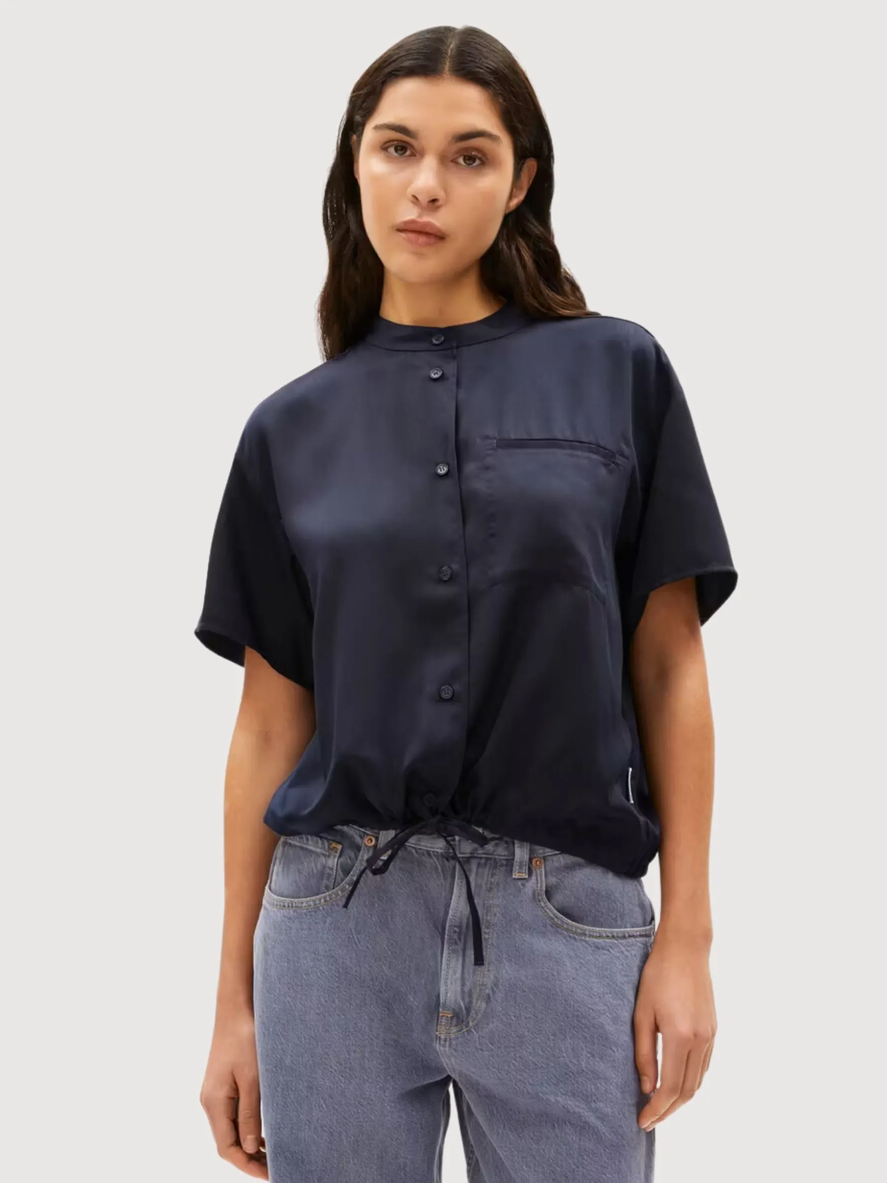Baraahe Dunkel Blau Damen Bluse | Armedangels