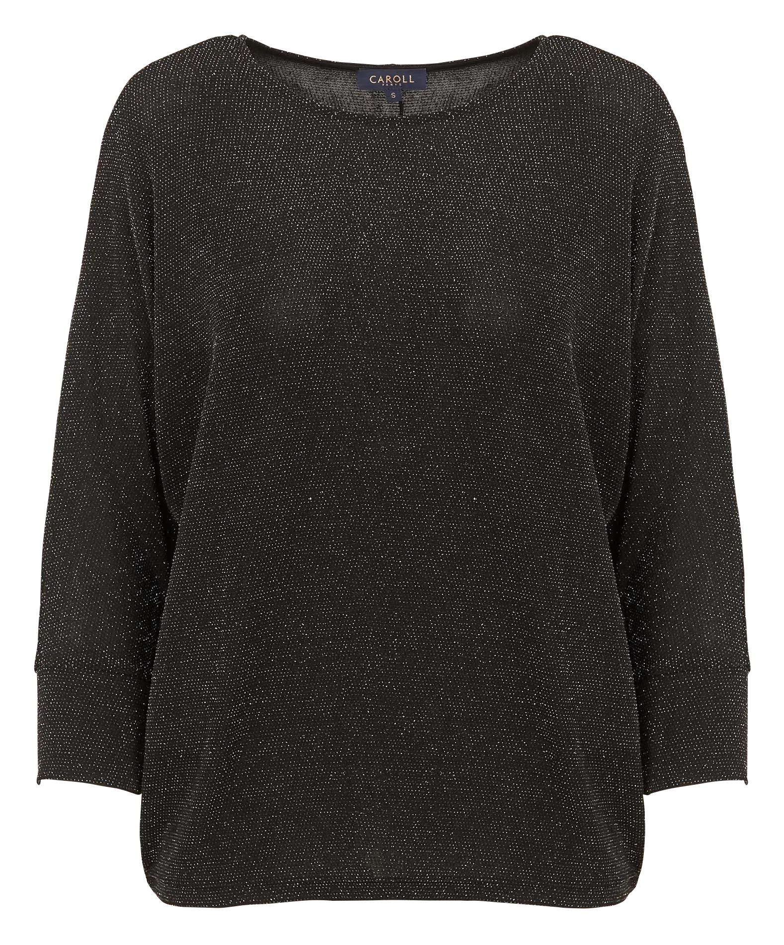 Weites, glänzendes Rundhals-Top Grau TJ047-FRANNY