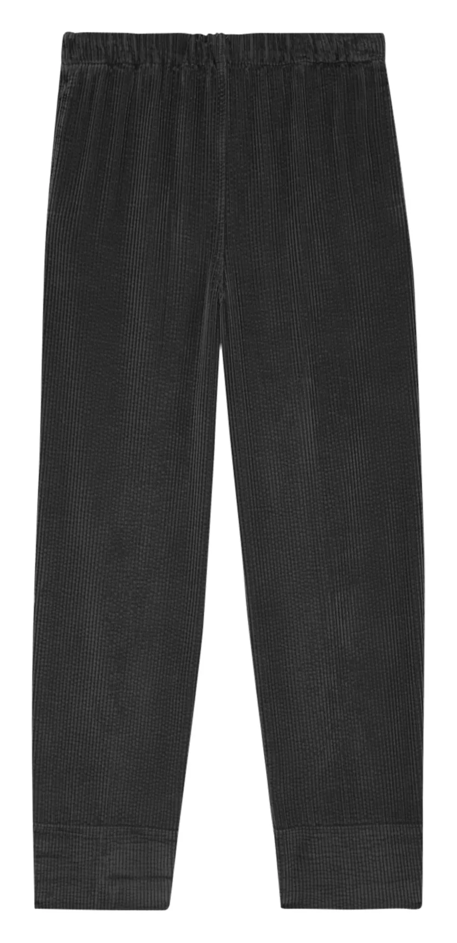 Weite Cordhose mit hohem Bund Schwarz PADOW