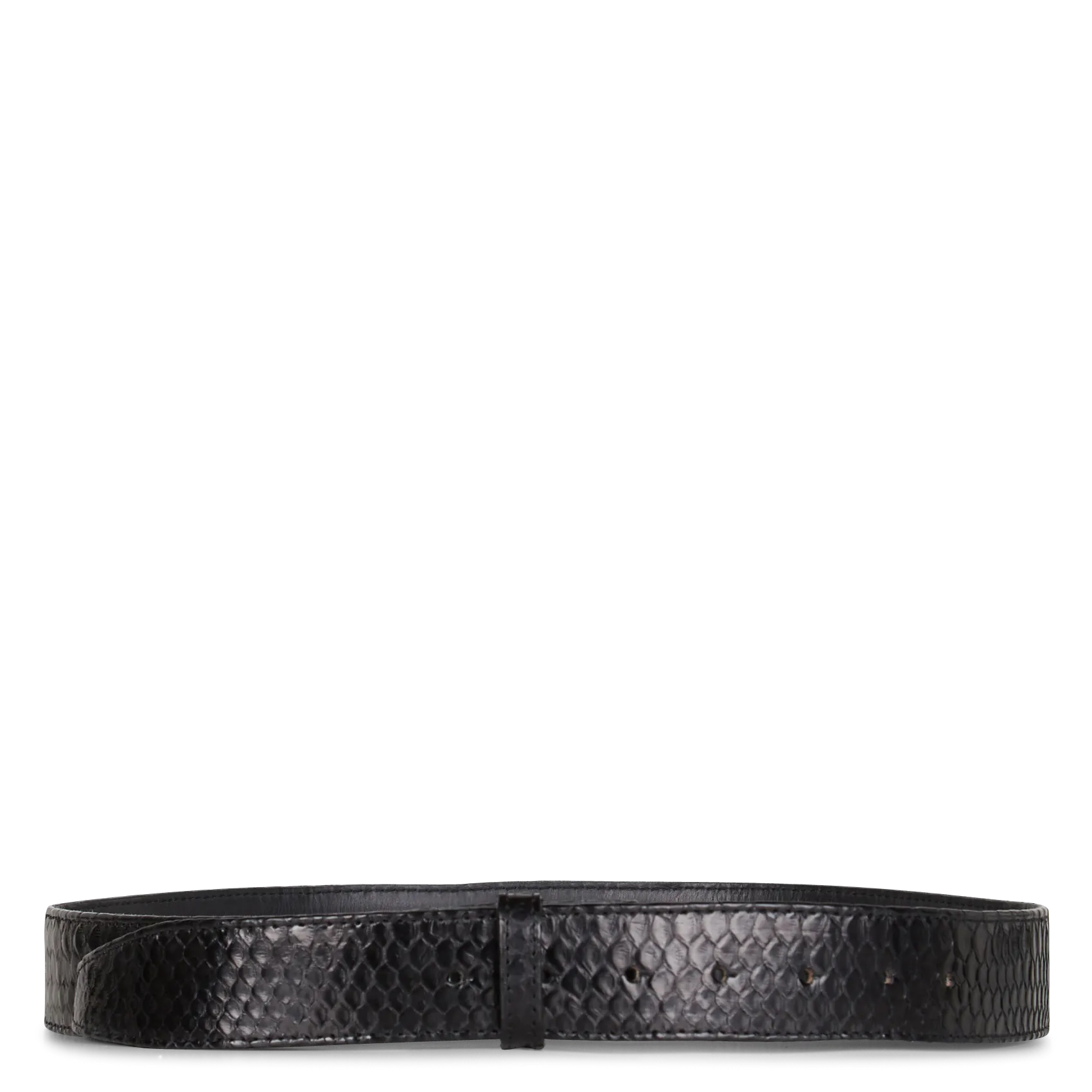 Gürtel aus Pythonleder Schwarz