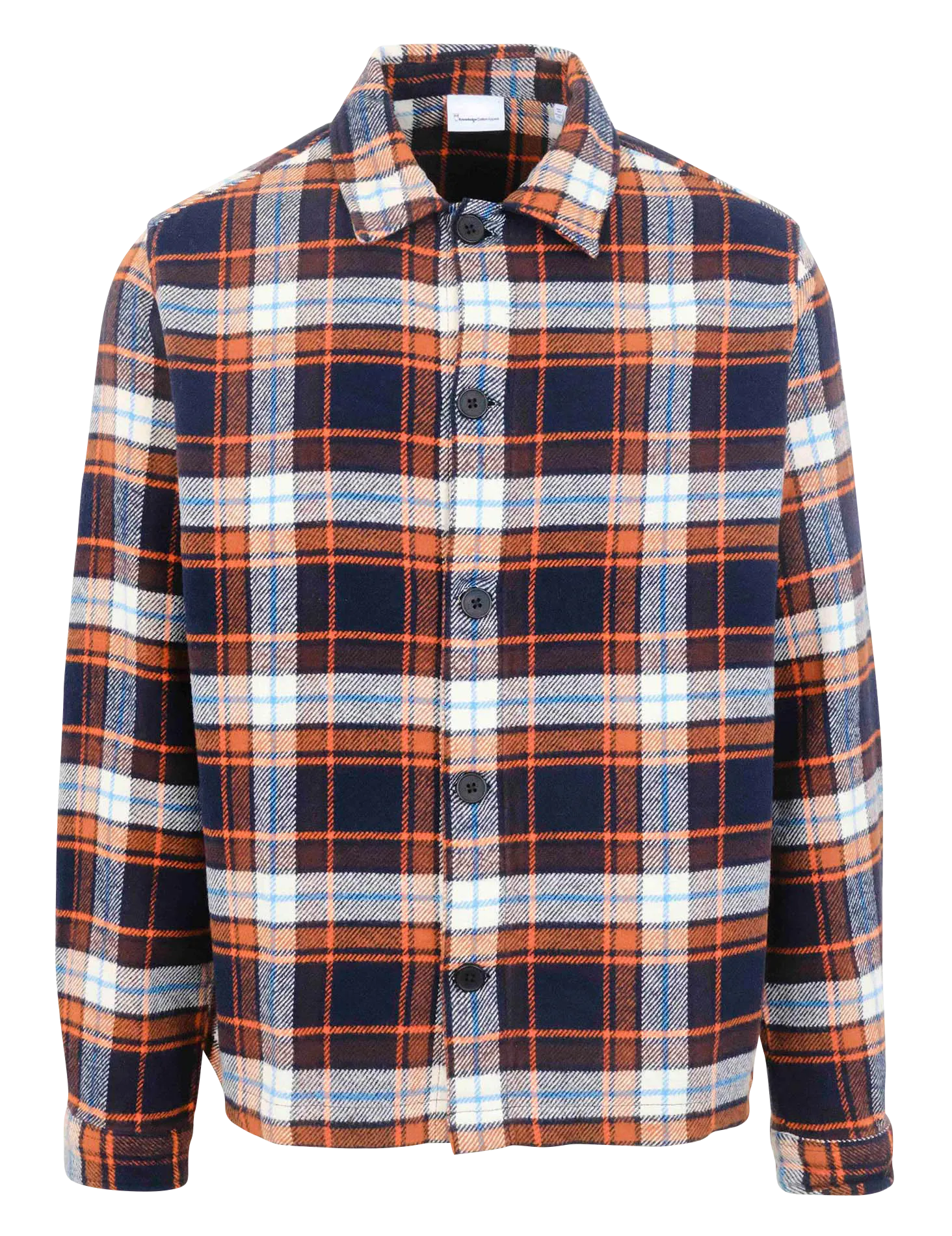 Hemdjacke aus Bio-Baumwolle mit klassischem Kragen Orange