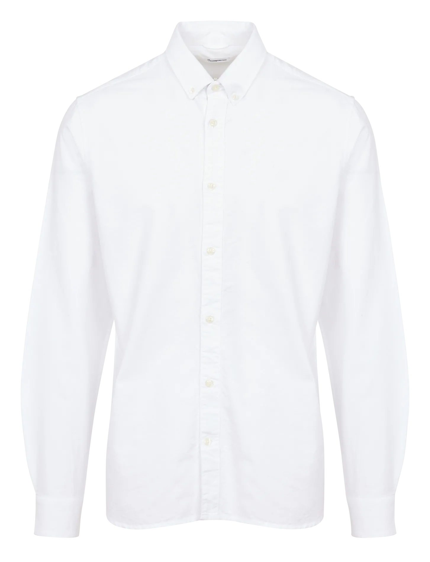 Gerade geschnittenes Hemd aus Bio-Baumwolle mit klassischem Kragen Weiss