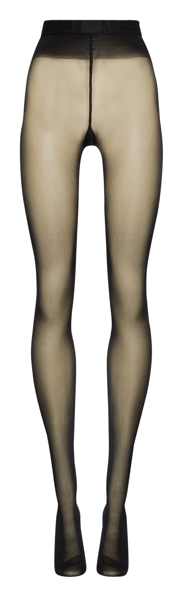 Halbtransparente Strumpfhose Schwarz