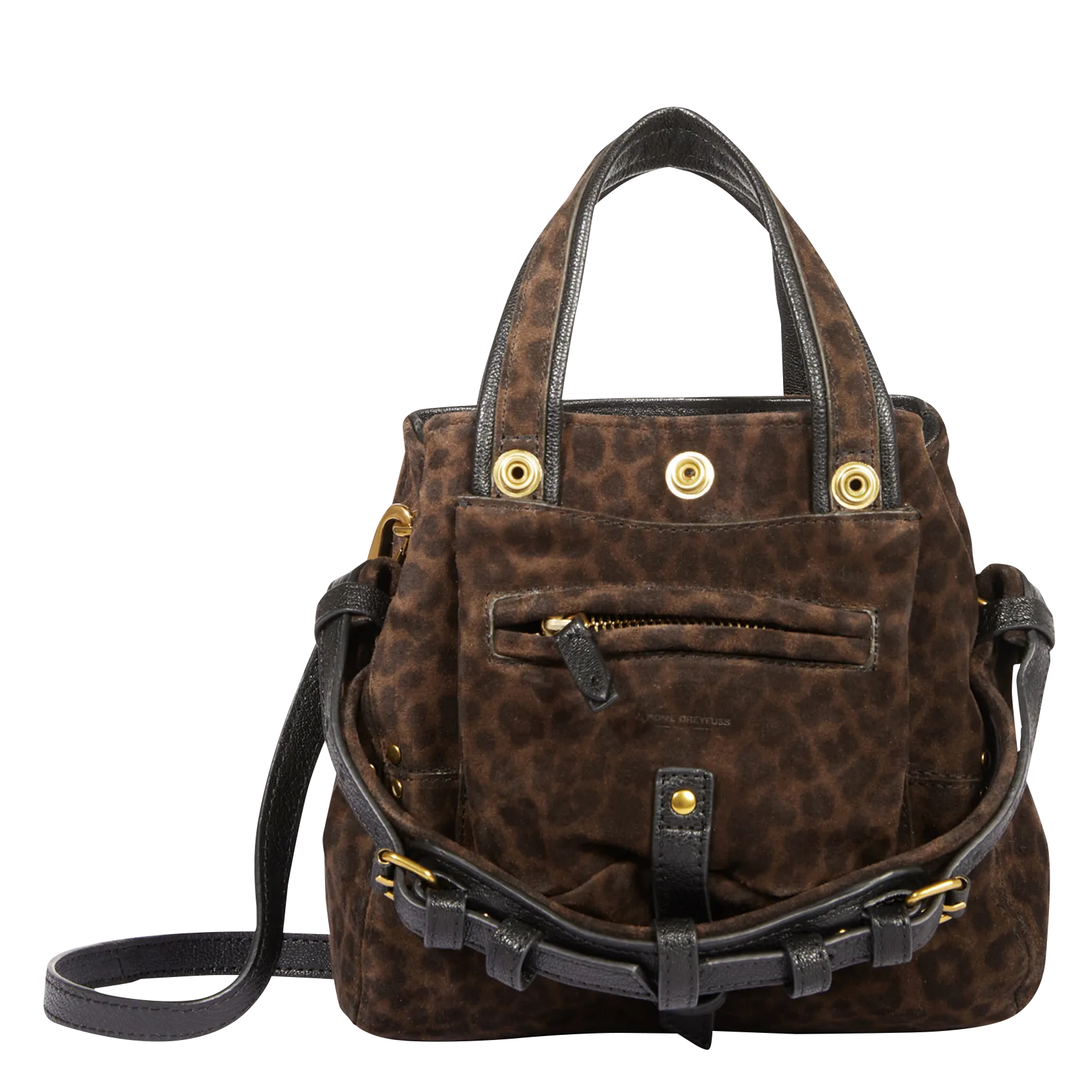 Mini-Handtasche mit Schulterriemen und Print Khaki BILLY NANO