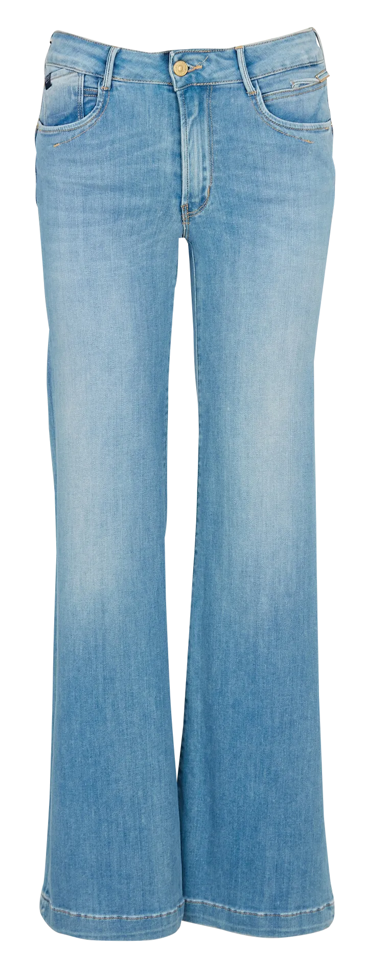 Hohe Taille ausgestellte Jeans Blau PULPHIFL