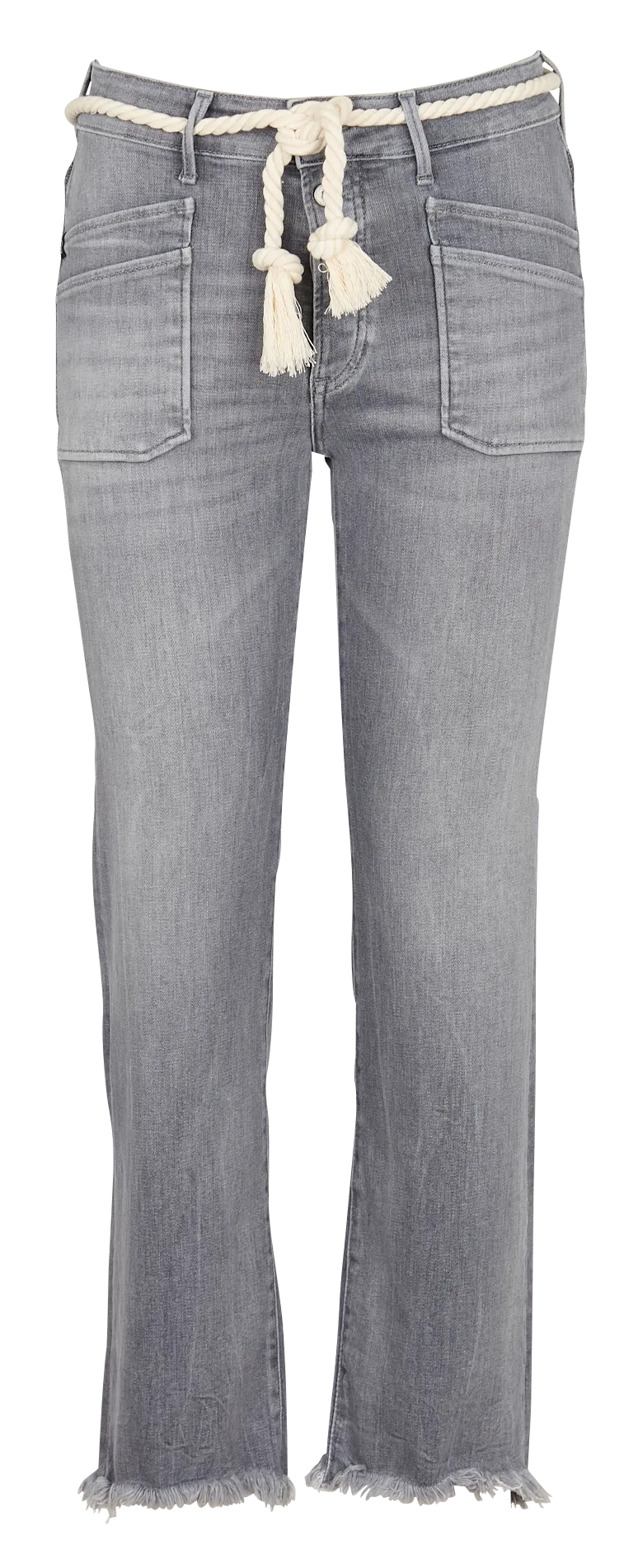 Gerade geschnittene High-Waist-Jeans Grau PRICILIA