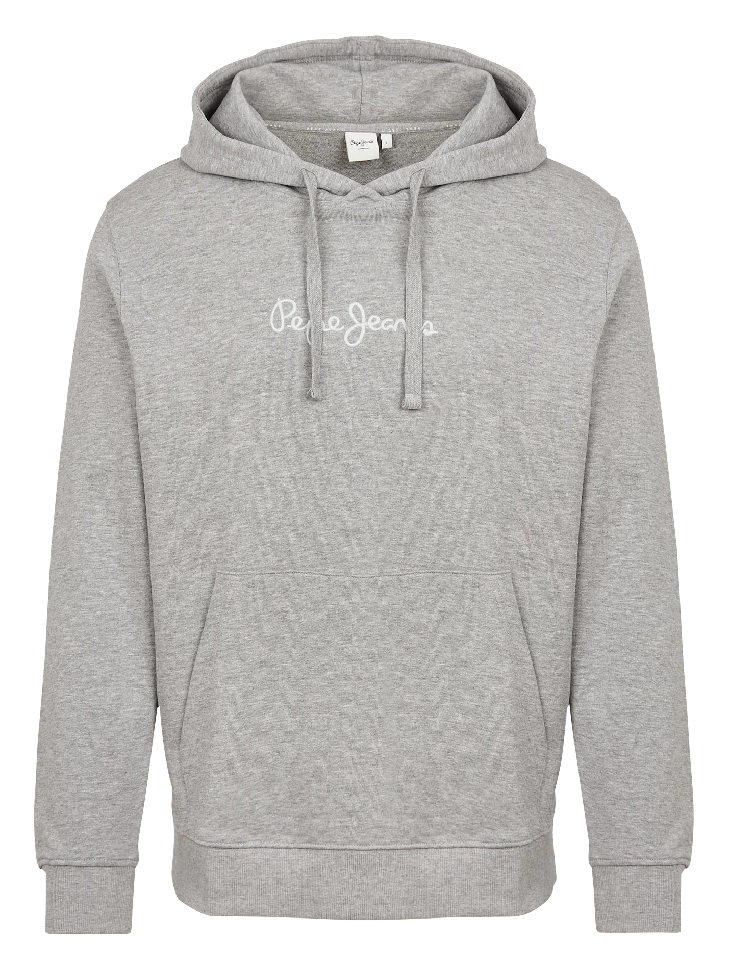 Oversize-Kapuzensweatshirt aus melierter Baumwolle Grau JOE