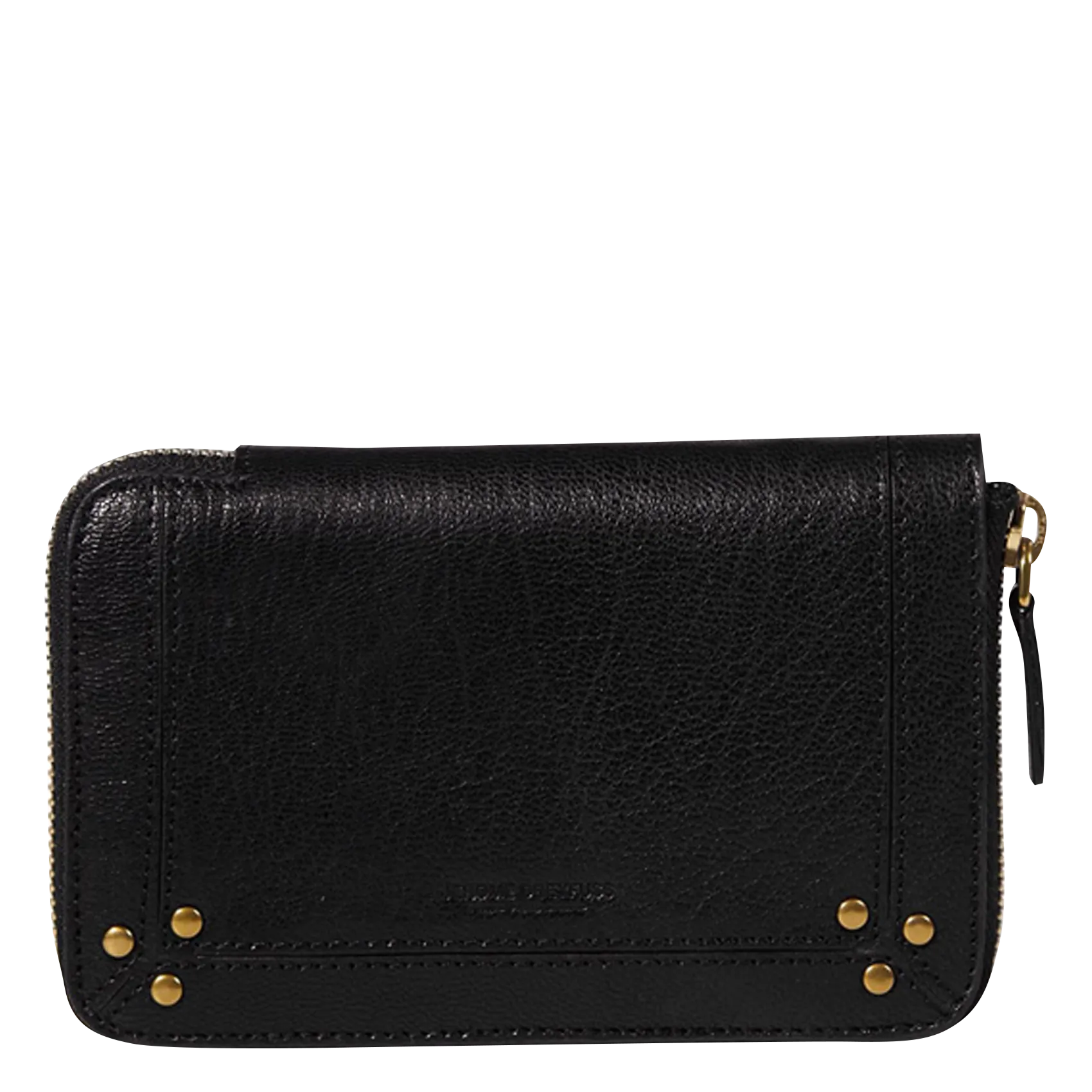 Lederbrieftasche mit Reißverschluss Schwarz JULIEN
