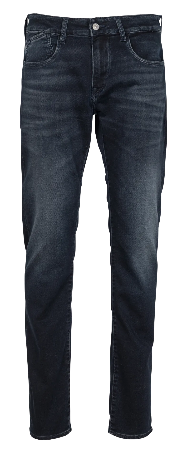 Lässige, ausgewaschene Straight-Leg-Jeans Schwarz