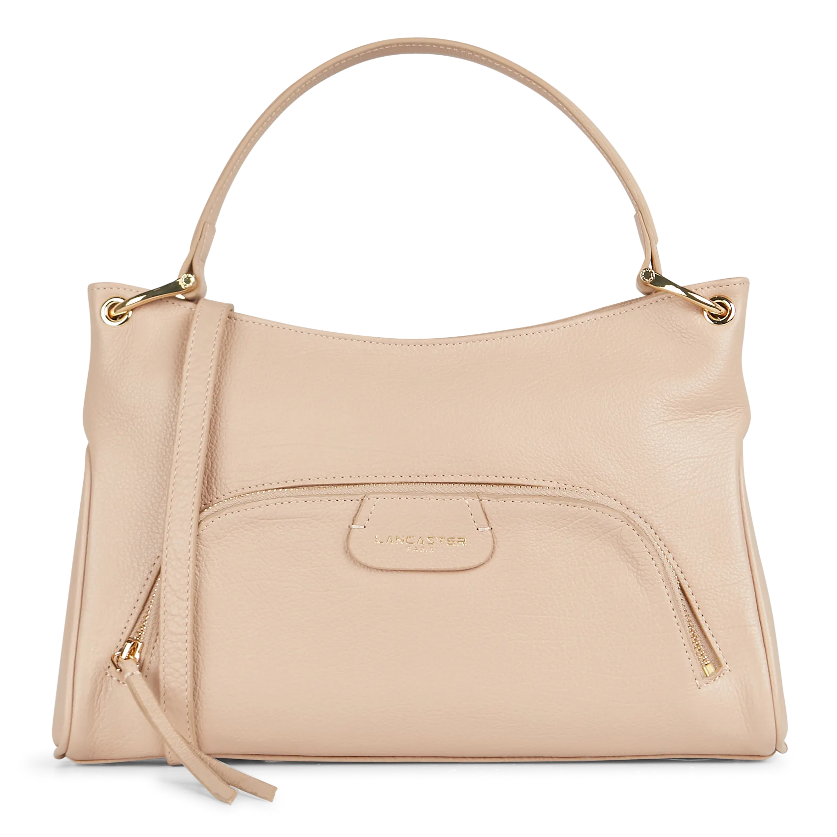 Handtasche aus genarbtem Leder Beige DUNE