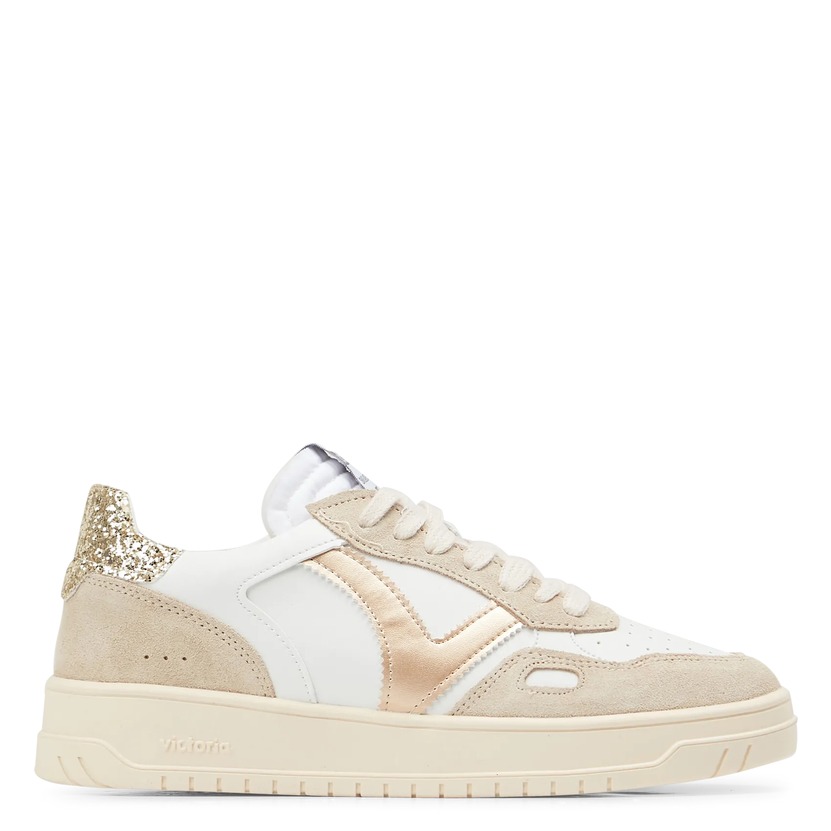 Niedrige Ledersneaker Silber SEUL