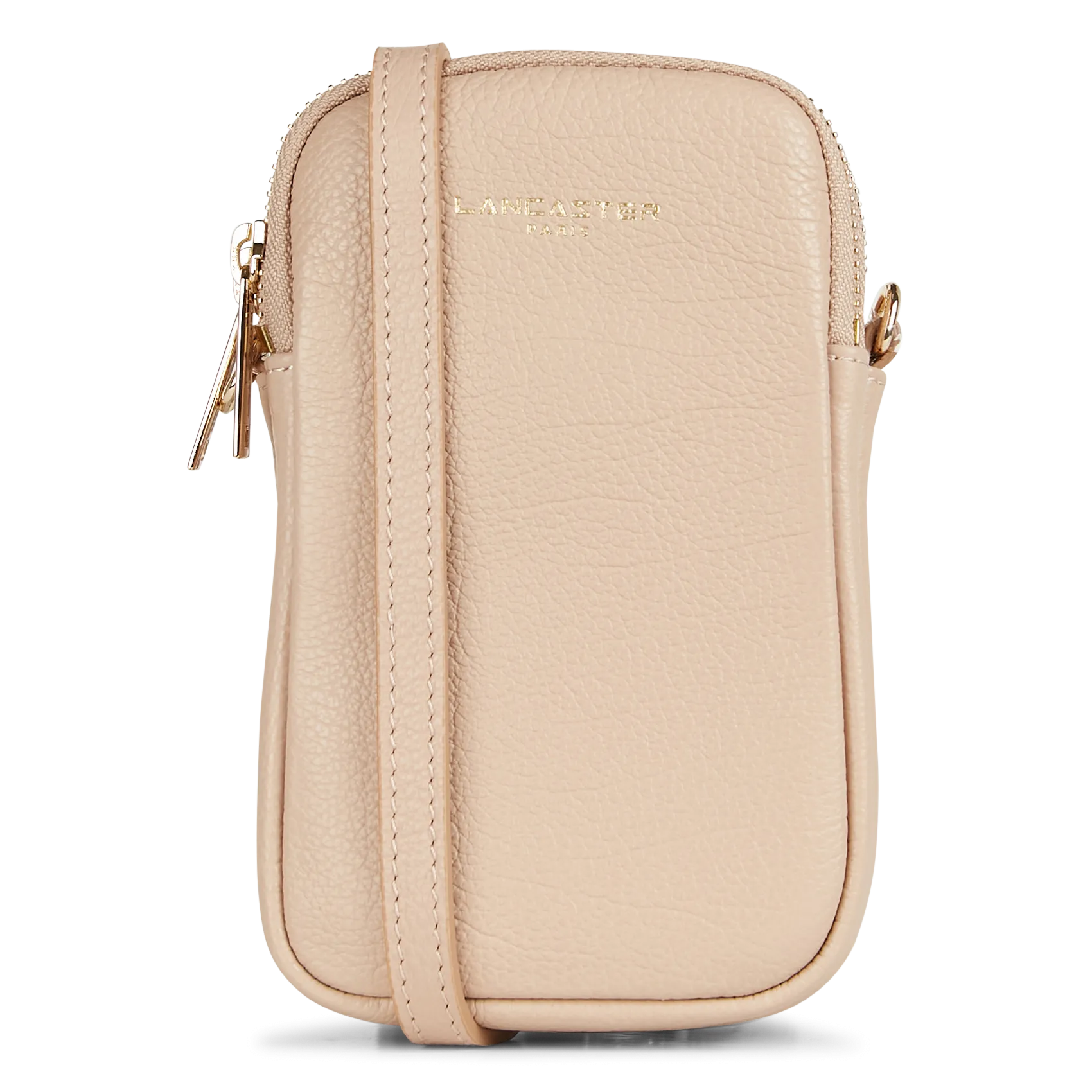 Handytasche aus Leder Beige DUNE