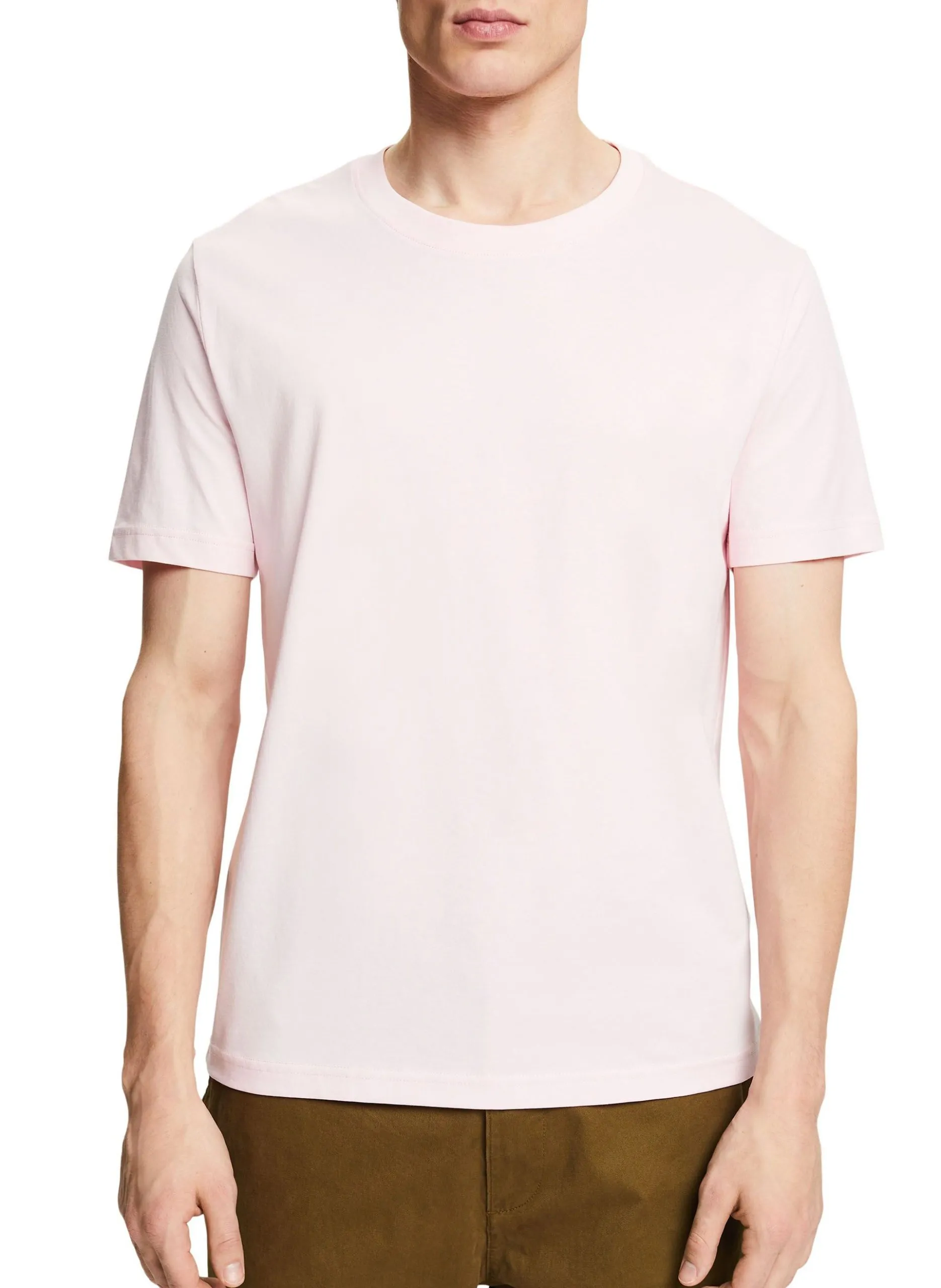 Rundhals-T-Shirt aus Bio-Baumwolle Rosa