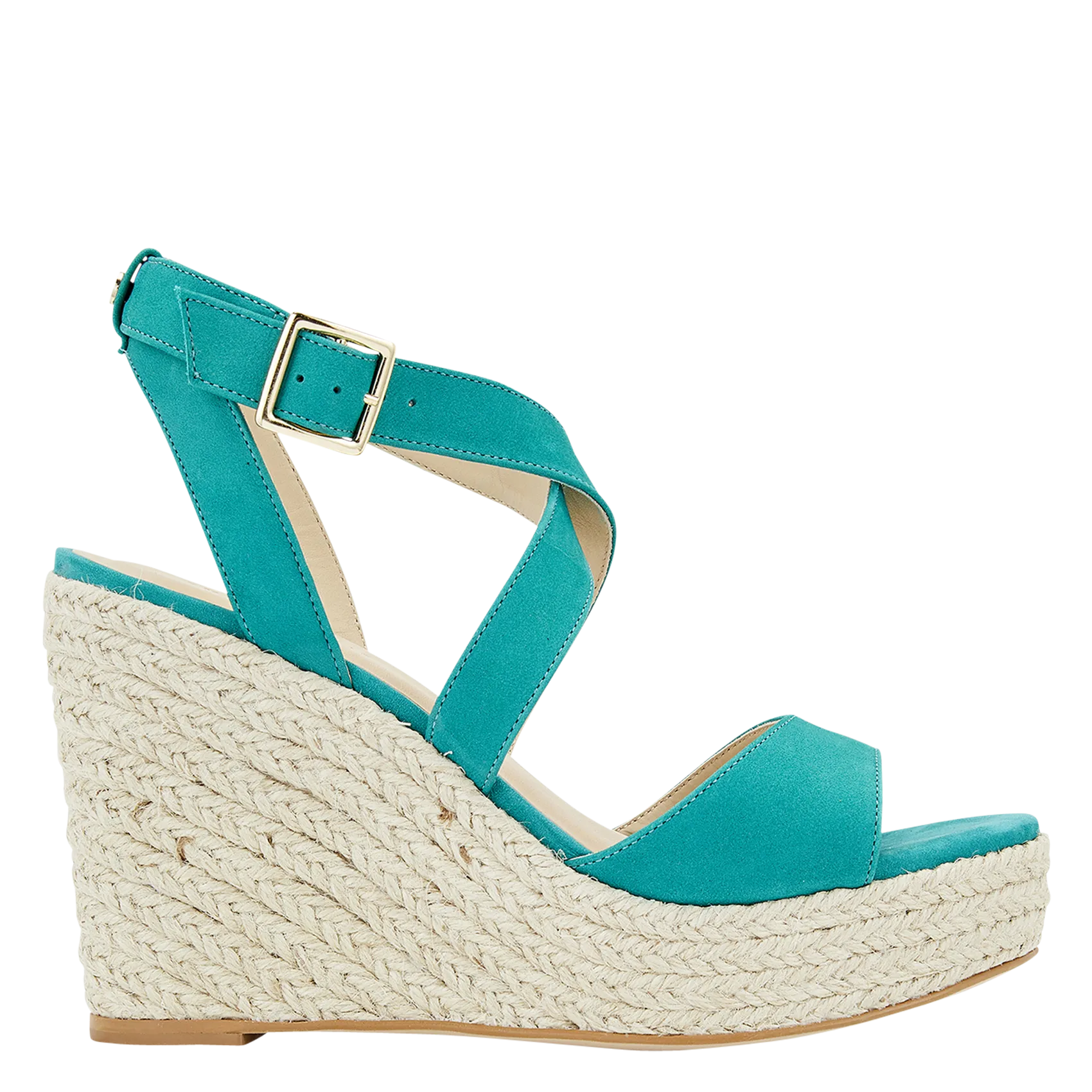 Espadrilles aus Wildleder mit Keilabsatz Blau ORNA