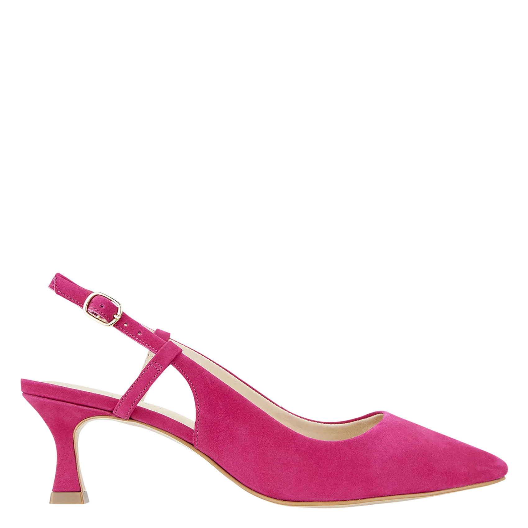 Slingback aus Veloursleder Rosa OREA