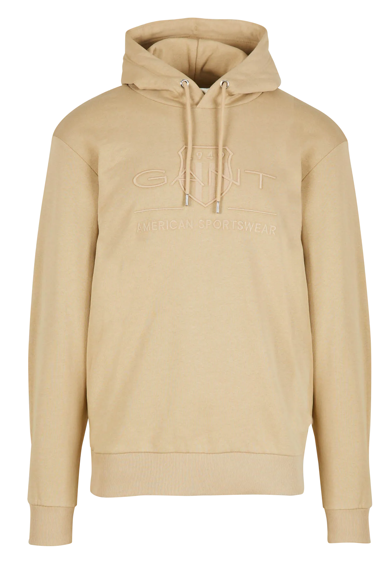 Gerade geschnittenes Kapuzensweatshirt aus Baumwoll-Mix Grau