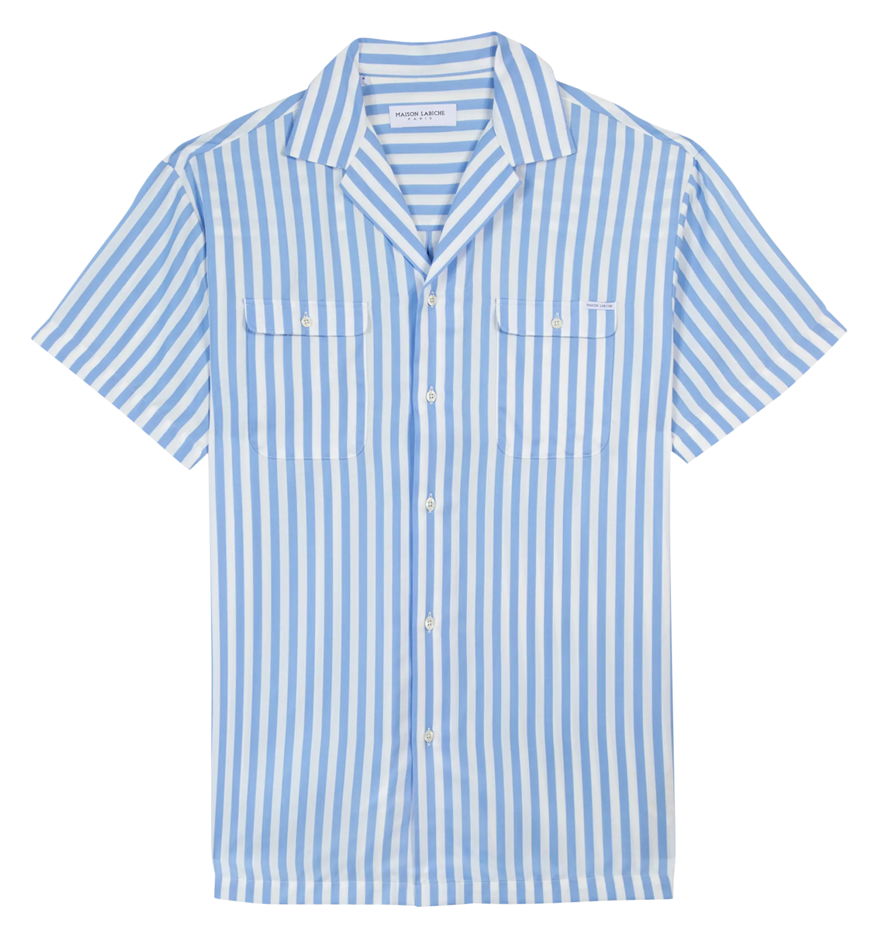 Weites Streifenhemd mit klassischem Kragen Blau LAURENS NB