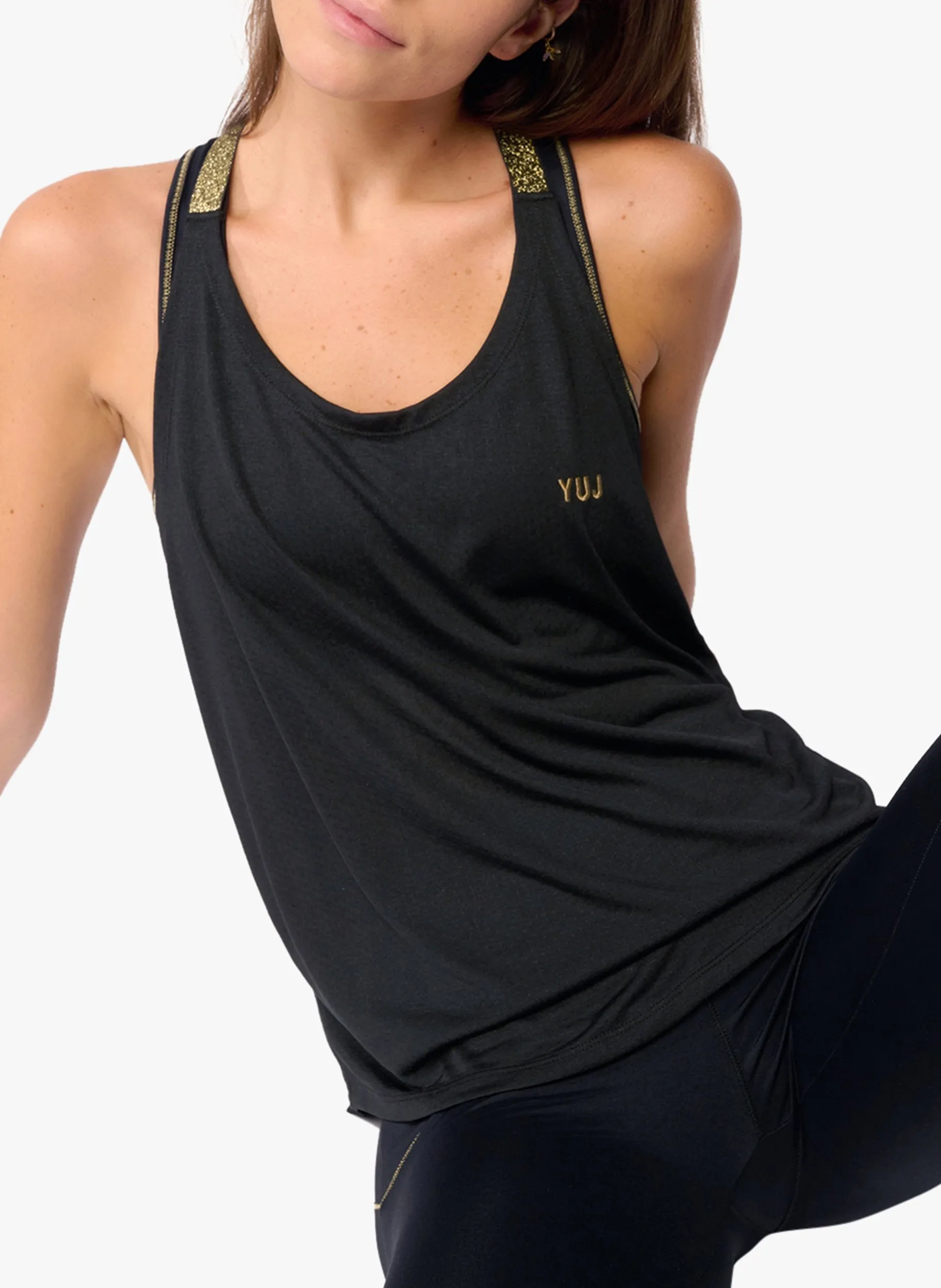 Sport-Tanktop Schwarz LEO