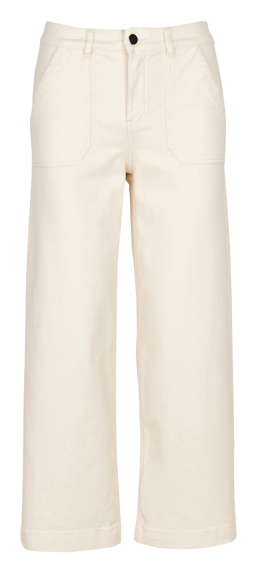 Straight Cut High Waist Jeans aus Baumwoll-Mix Beige SELYNA