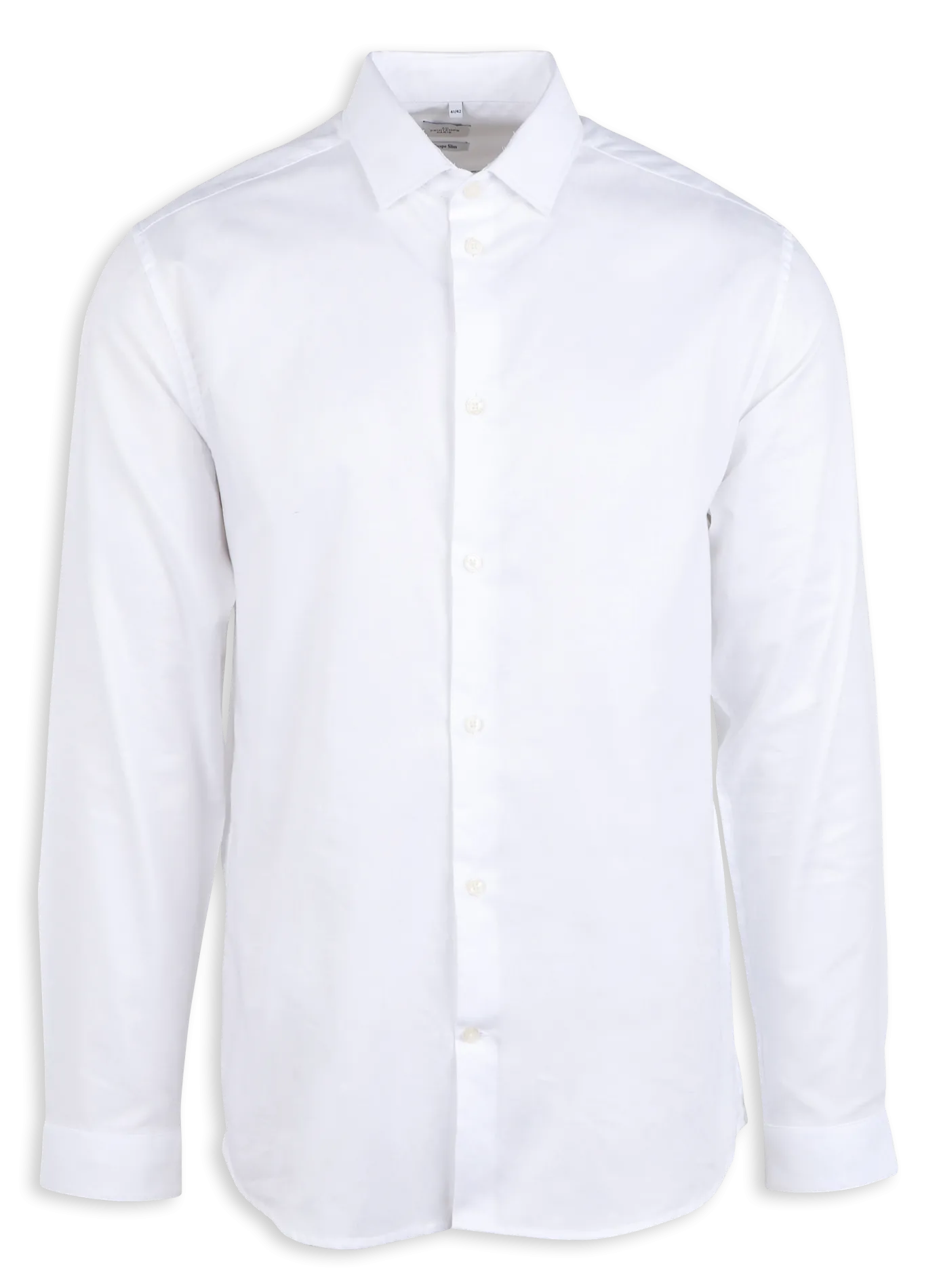 Baumwollhemd mit klassischem Kragen, Slim Fit Weiss KUGAN