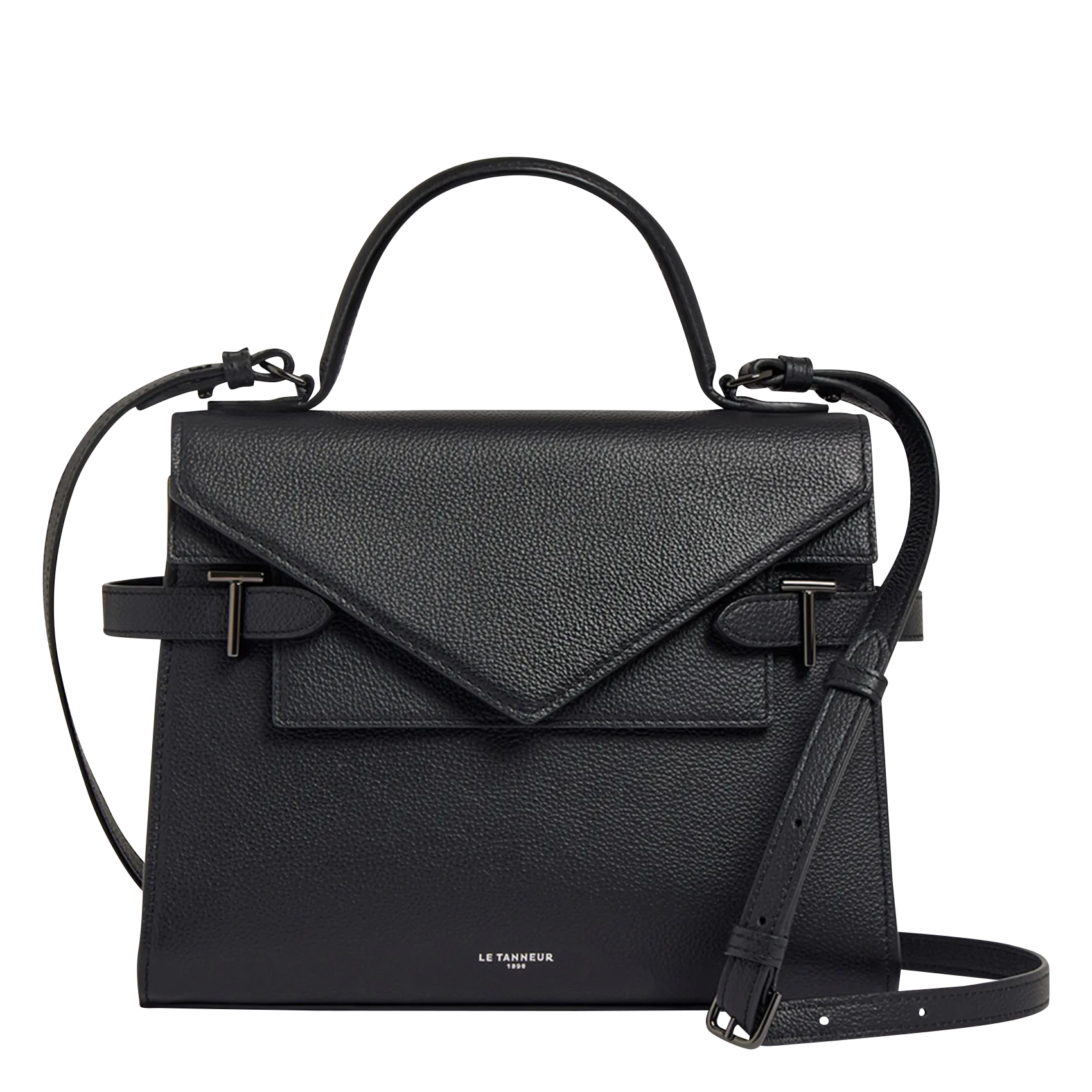 Lederhandtasche Schwarz EMILIE