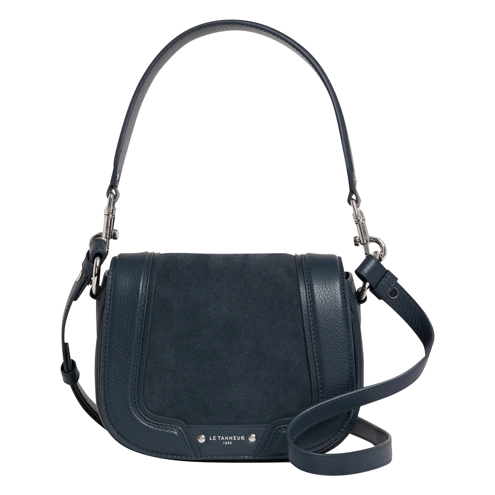 Umhängetasche aus Leder Blau ELLA