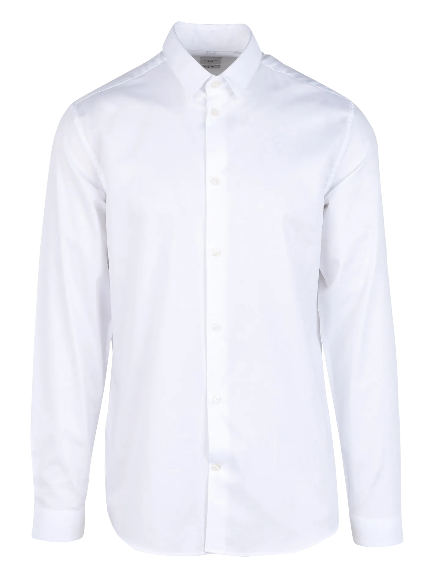 Baumwollhemd mit klassischem Kragen, Slim Fit Weiss LAAVE