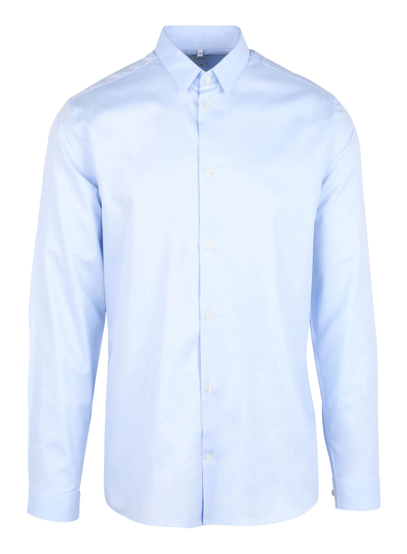 Baumwollhemd mit klassischem Kragen, Slim Fit Blau LAAVE