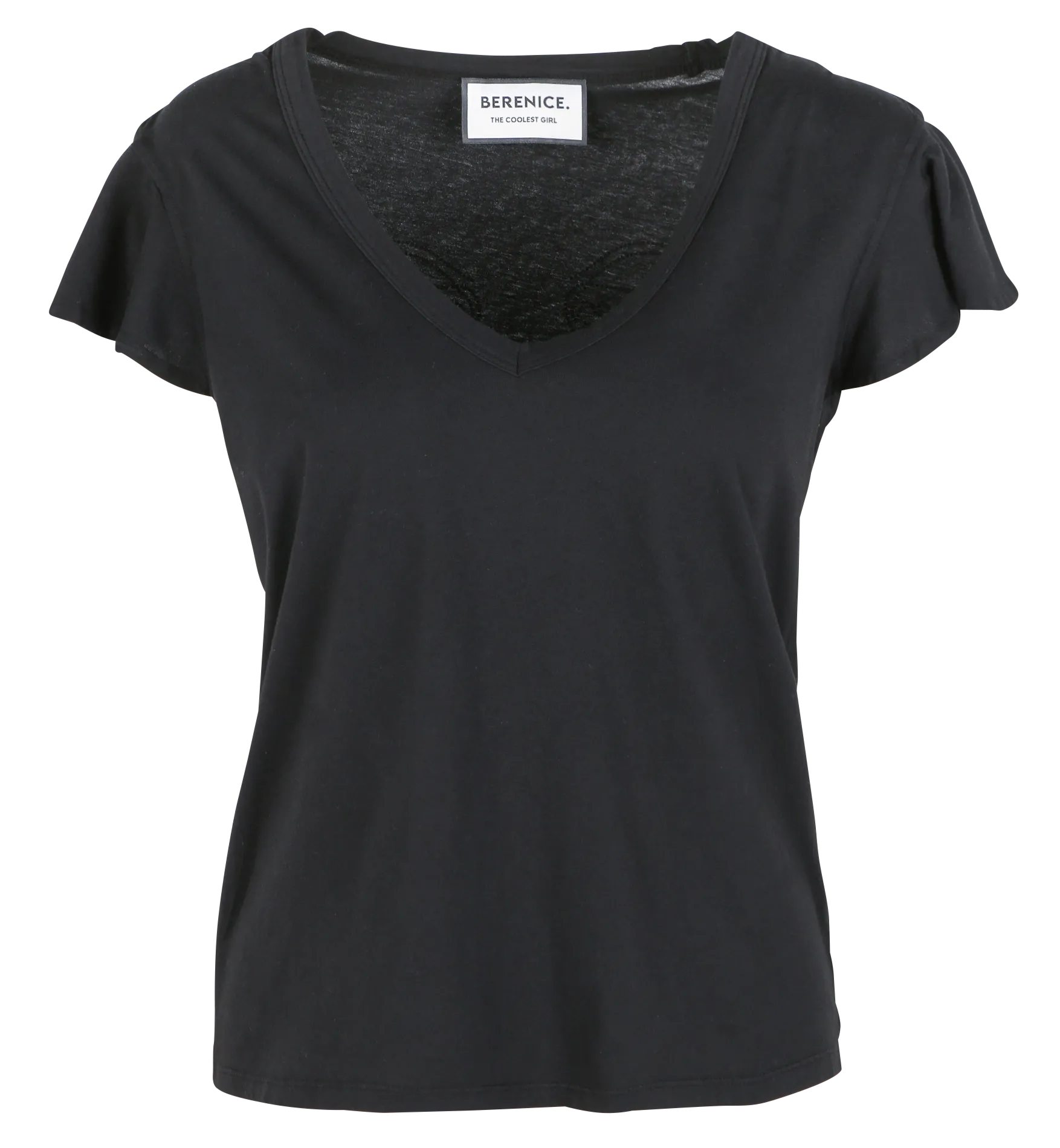 Kurzärmliges T-Shirt aus Baumwolle Schwarz EZANA