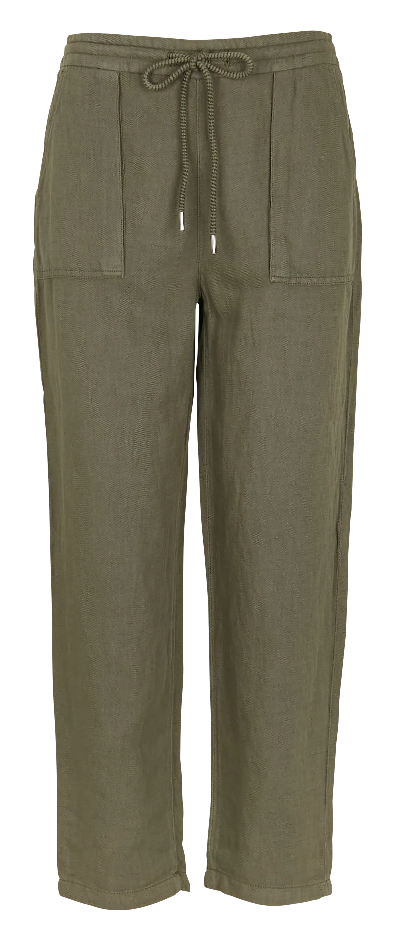 Gerade geschnittene Hose aus Leinen-Mix Grun IGNACE