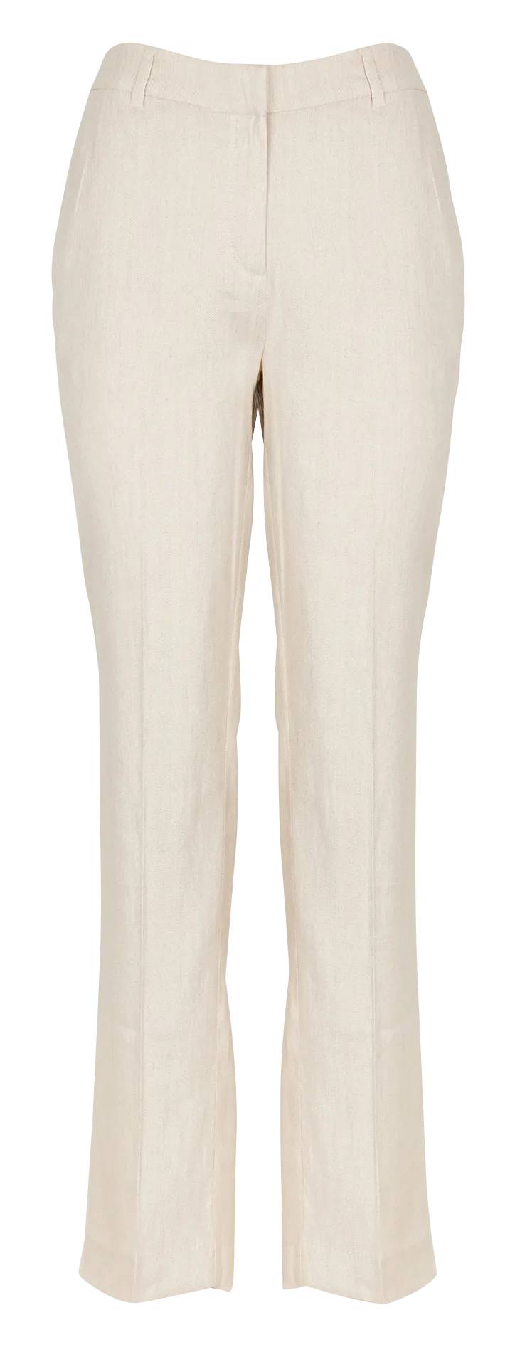 Gerade geschnittene Hose aus Leinen-Mix Beige 241P-PIERROT