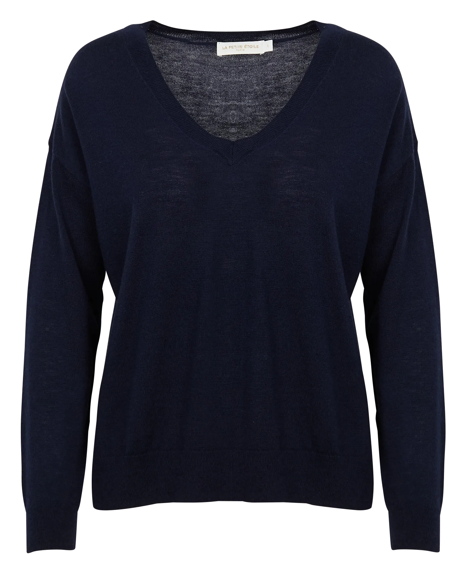 Weiter Feinstrickpullover Blau MELYA