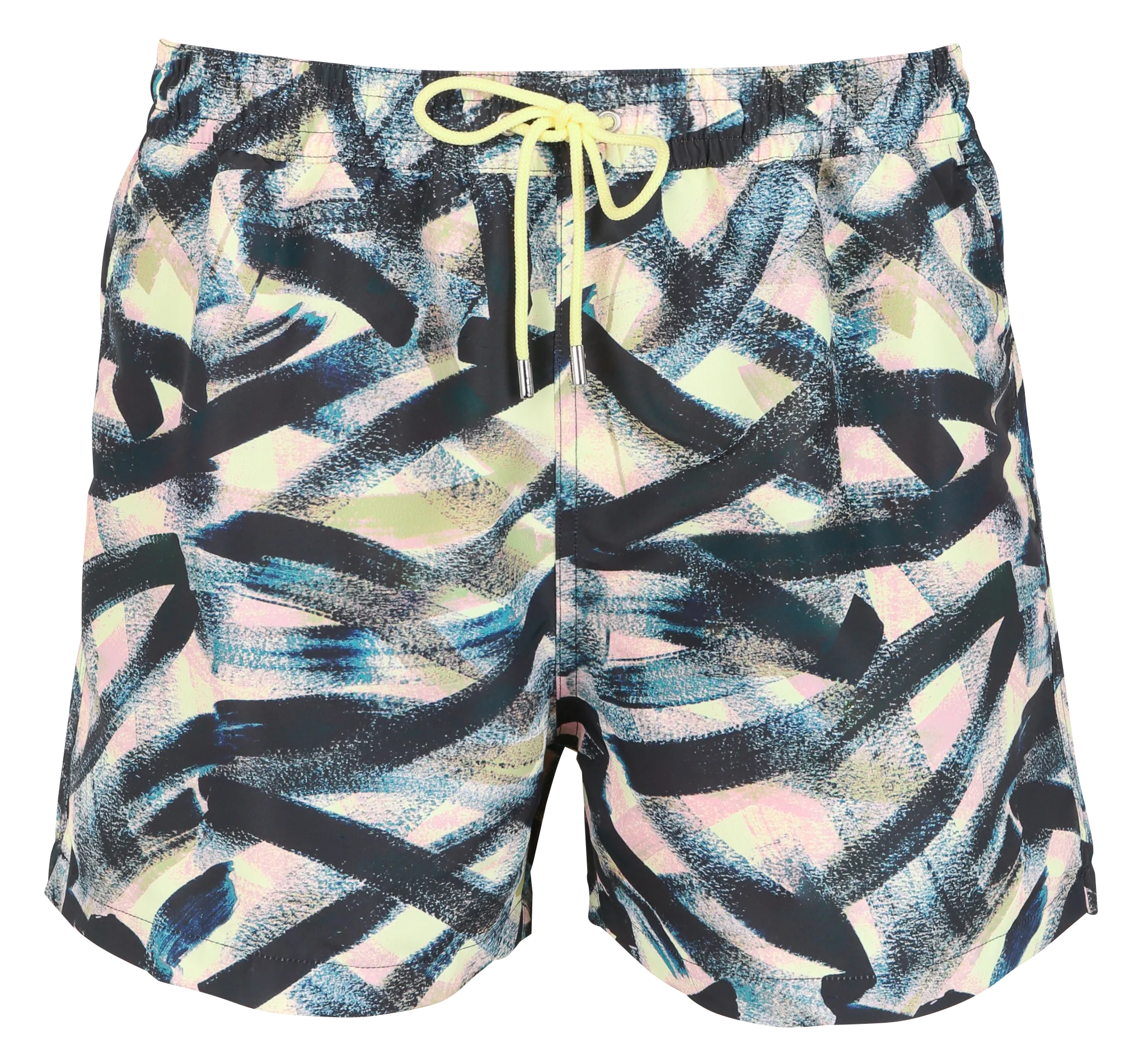 Badeshorts mit Print Gelb