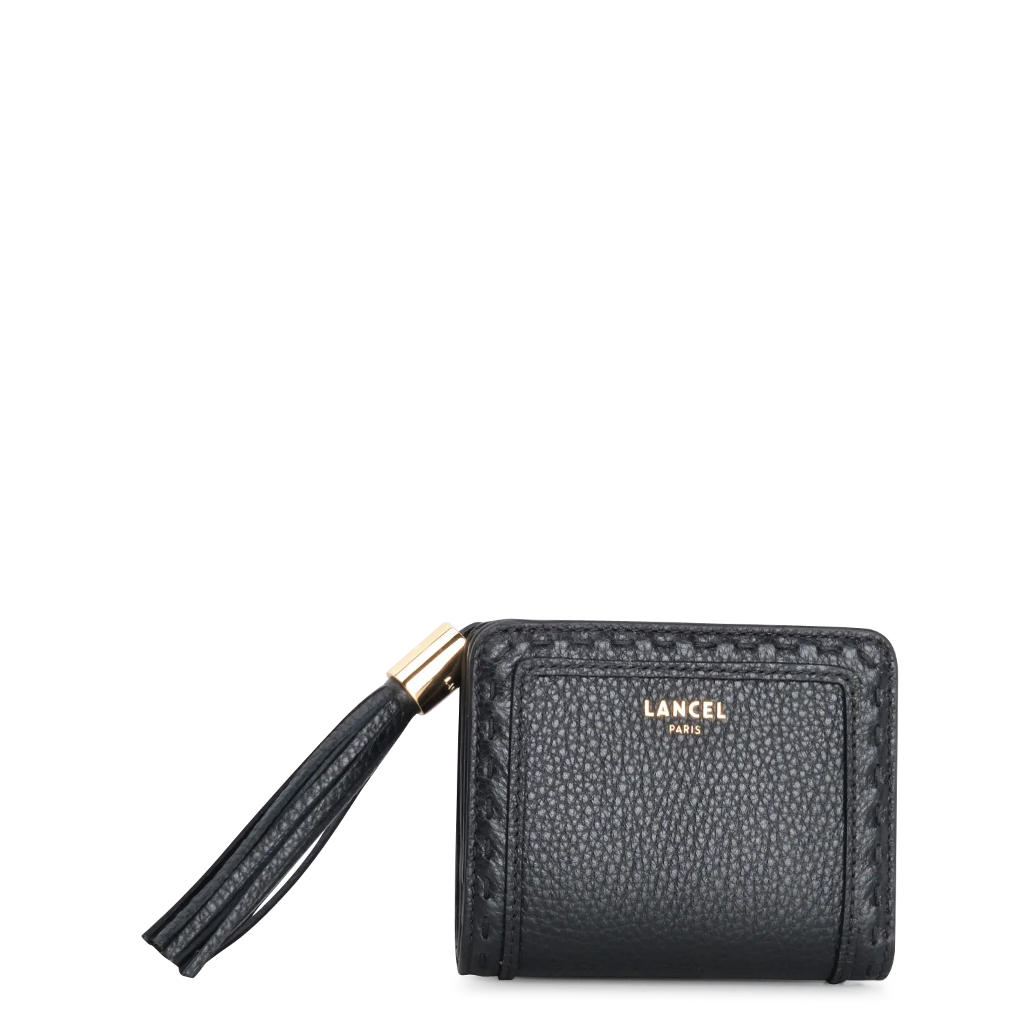 Kompakte Lederbrieftasche mit Reißverschluss Schwarz PREMIER FLIRT