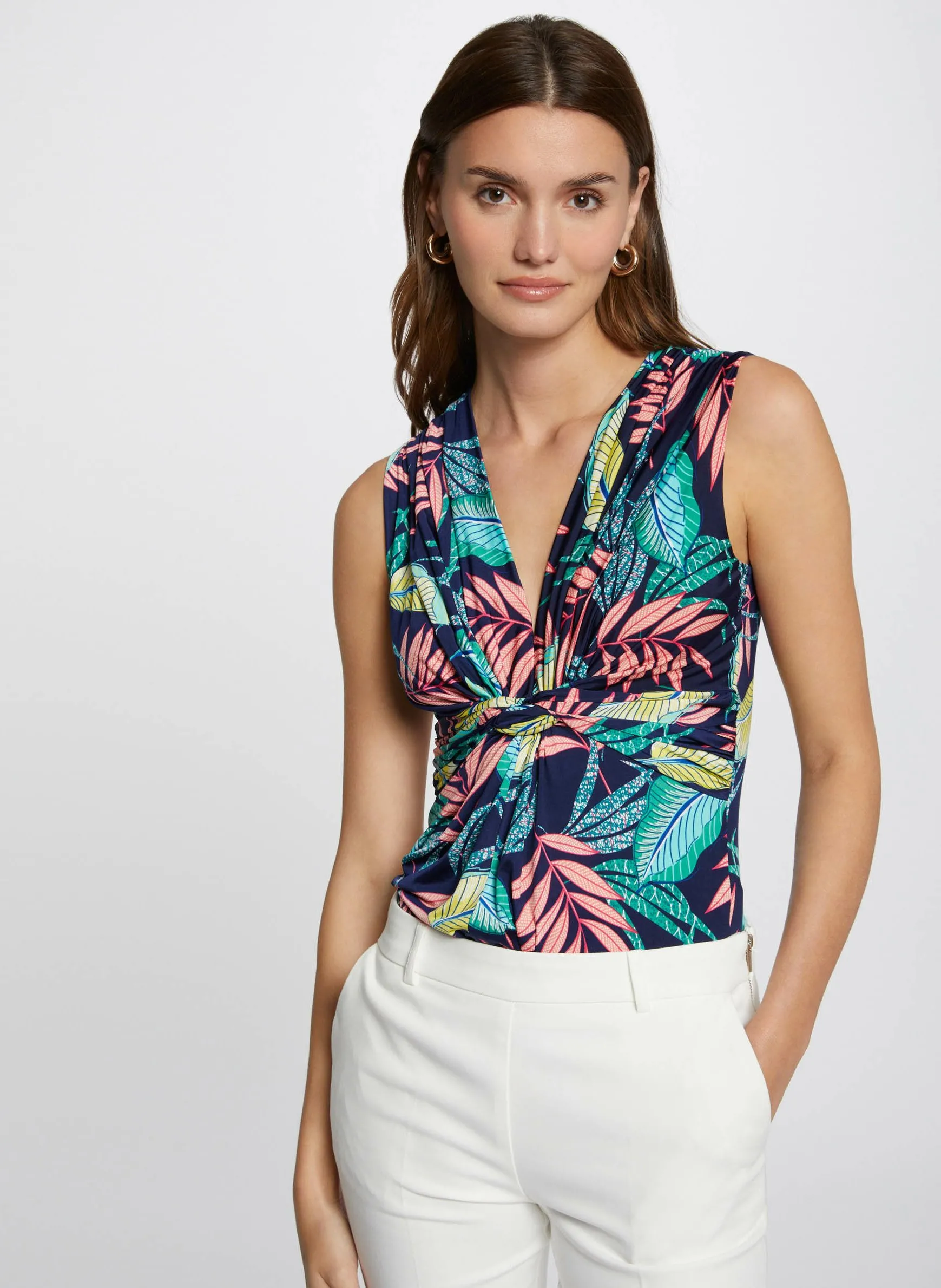 Ärmelloses Top mit Print Mehrfarbig 241-DENISA