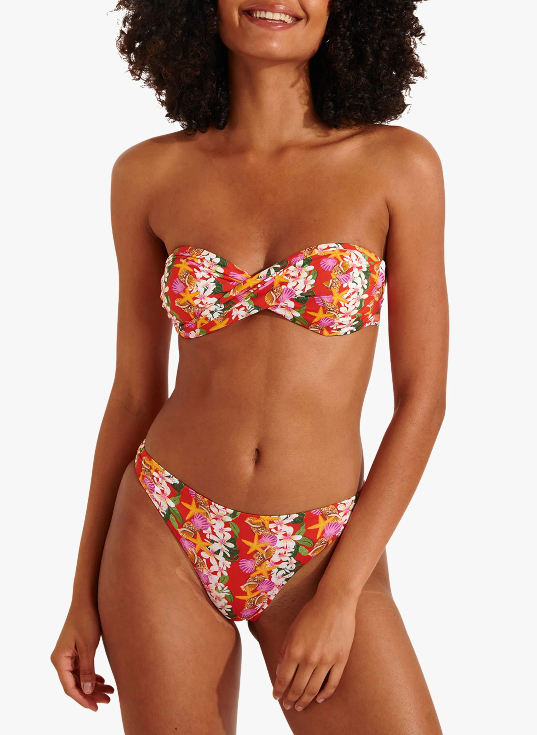 Bandeau-Bikinioberteil Rot BORO SHELLBAY