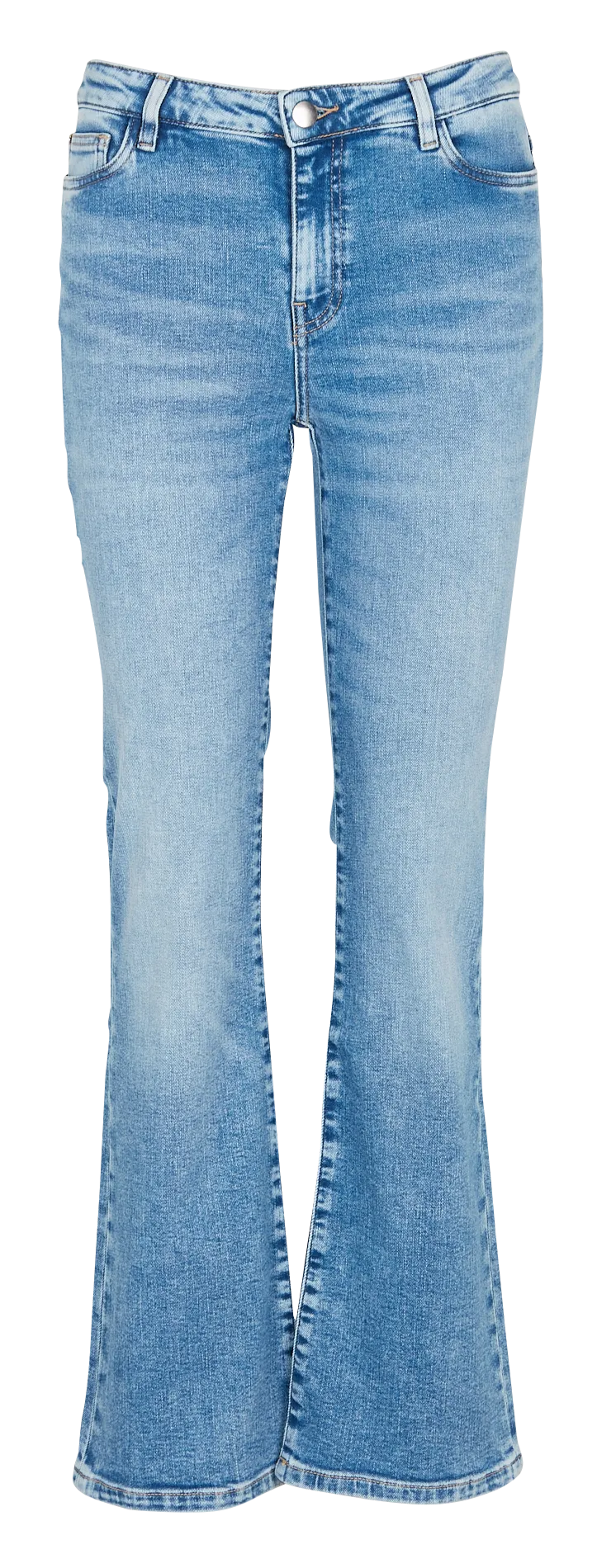 Bootcut-Jeans aus Stretch-Denim in verwaschenem Blau. Blau PAMELA