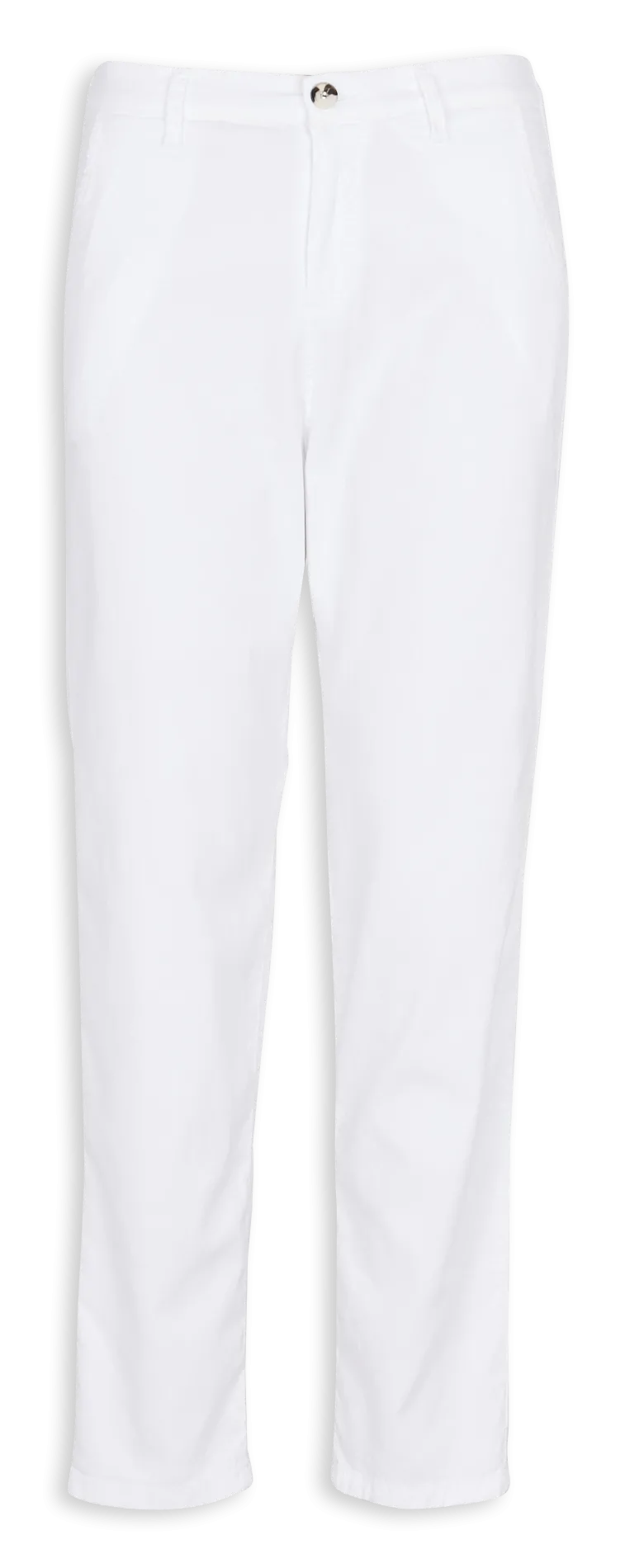 Strukturierte Taillenhose, Slim Fit Weiss BOMBAY