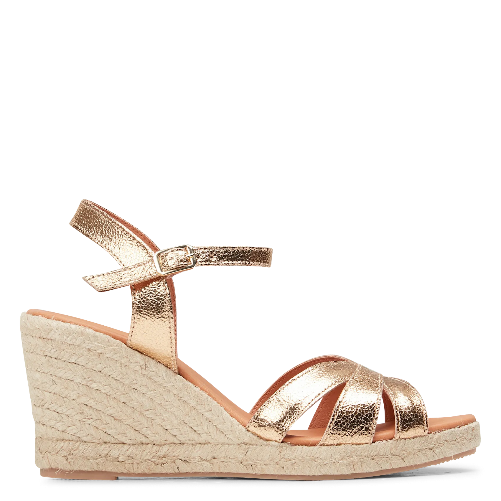 Leder-Espadrilles Golden ELLARIA