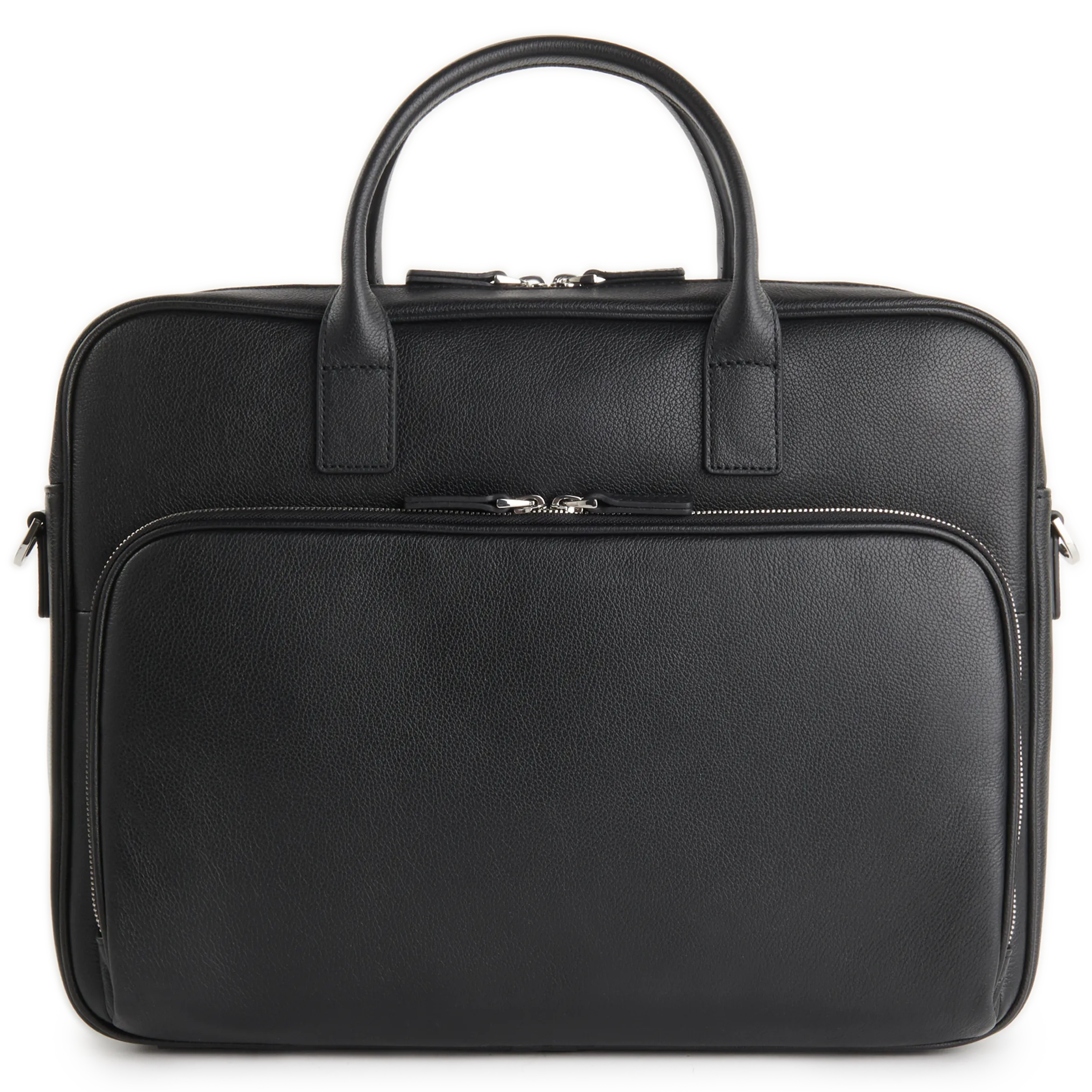 Laptoptasche aus Leder Schwarz CITY