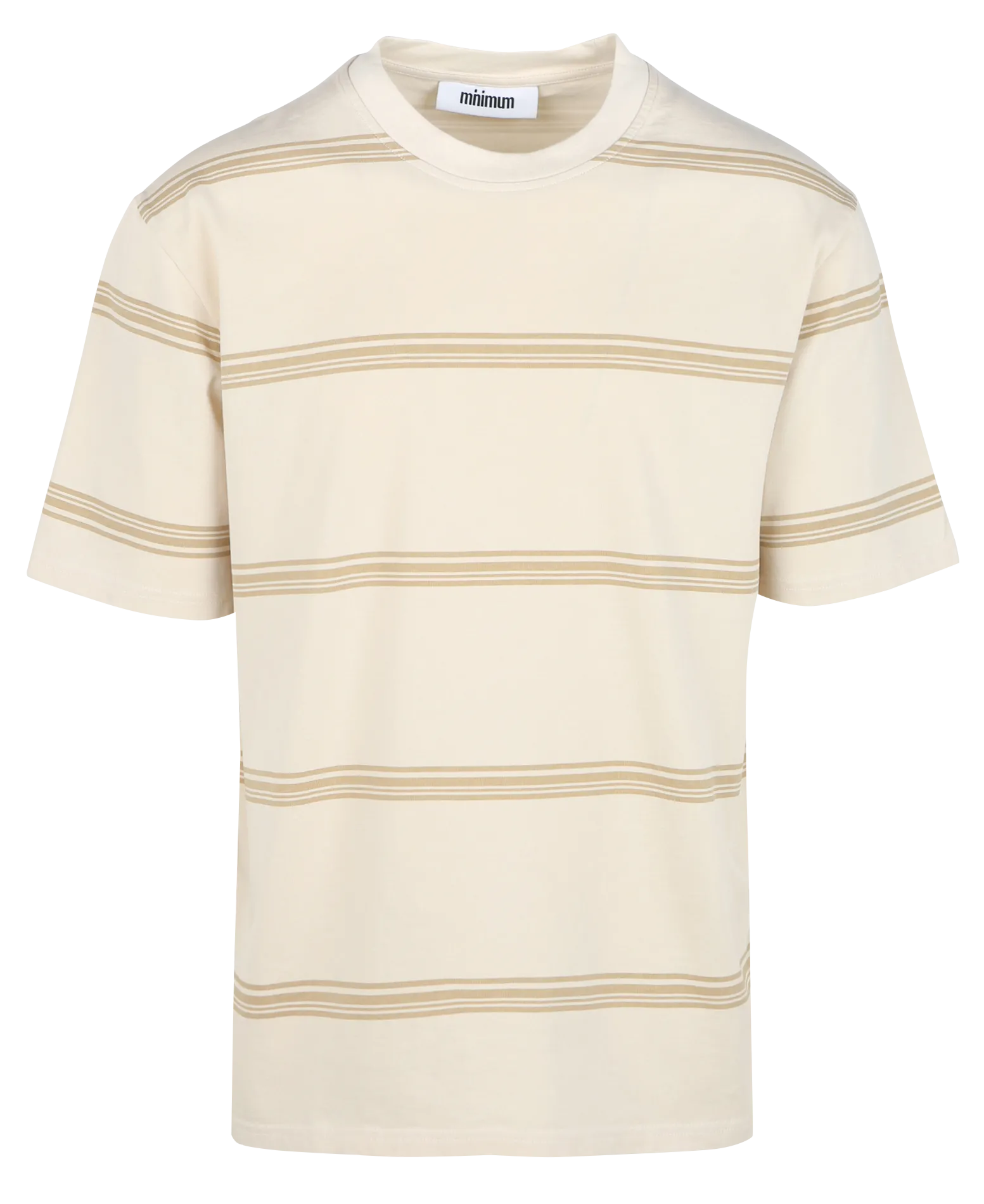 Weites Baumwoll-T-Shirt mit Streifen Beige LONO 3413